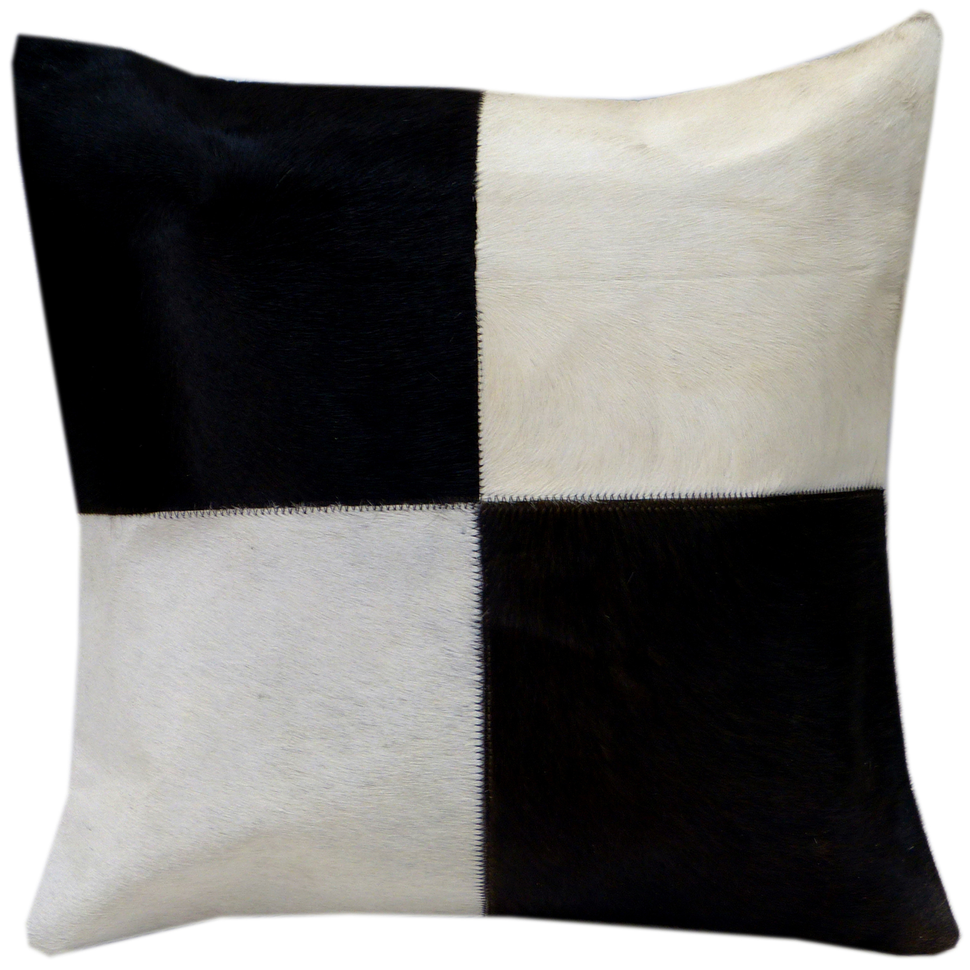 Four Panel Cowhide Cushion With Insert Temple Webster