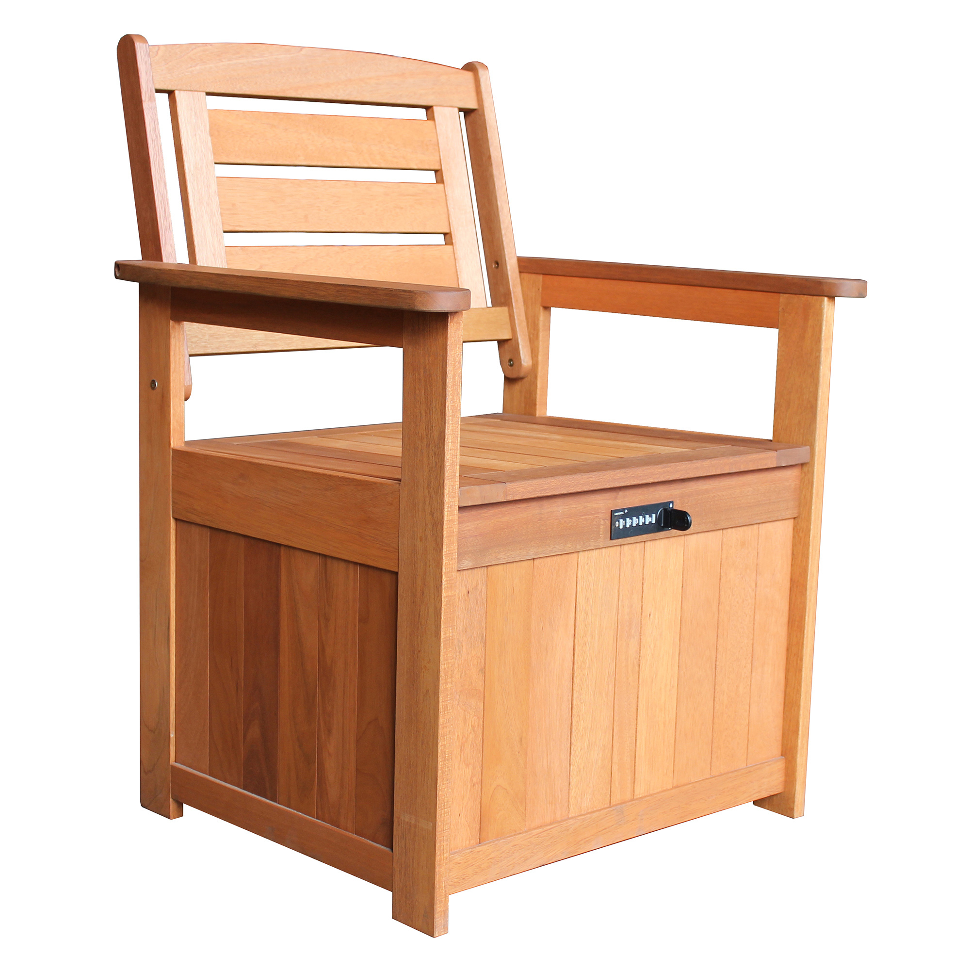 wooden storage chair