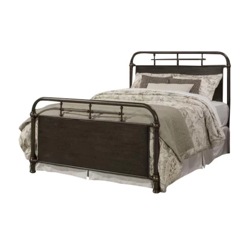 Rustic Brown Kingston Metal Bed Frame