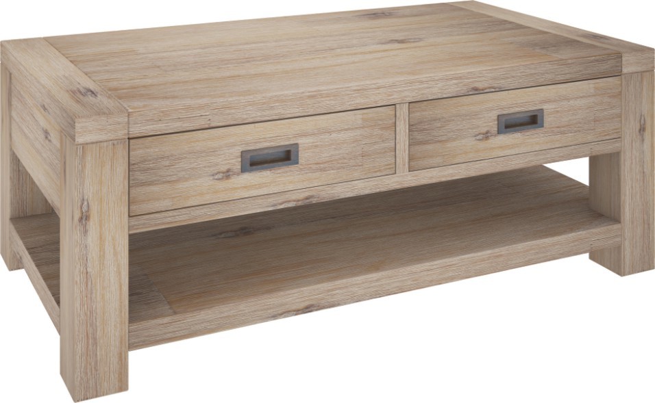 Oonagh Bay Coffee Table 2 Drawers Shelf Temple Webster