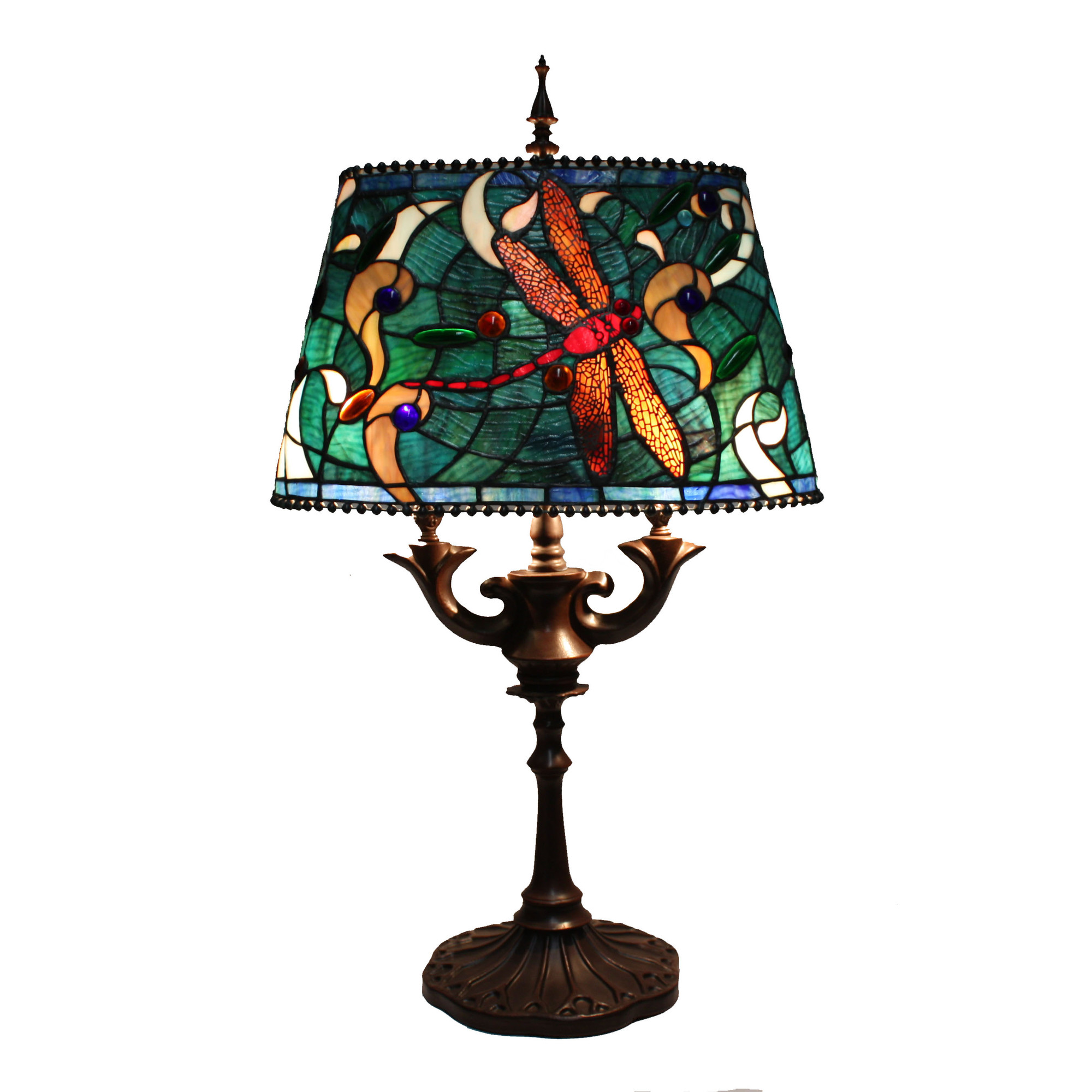 Tiffany Emporium Oval Green Dragonfly Table Lamp Reviews