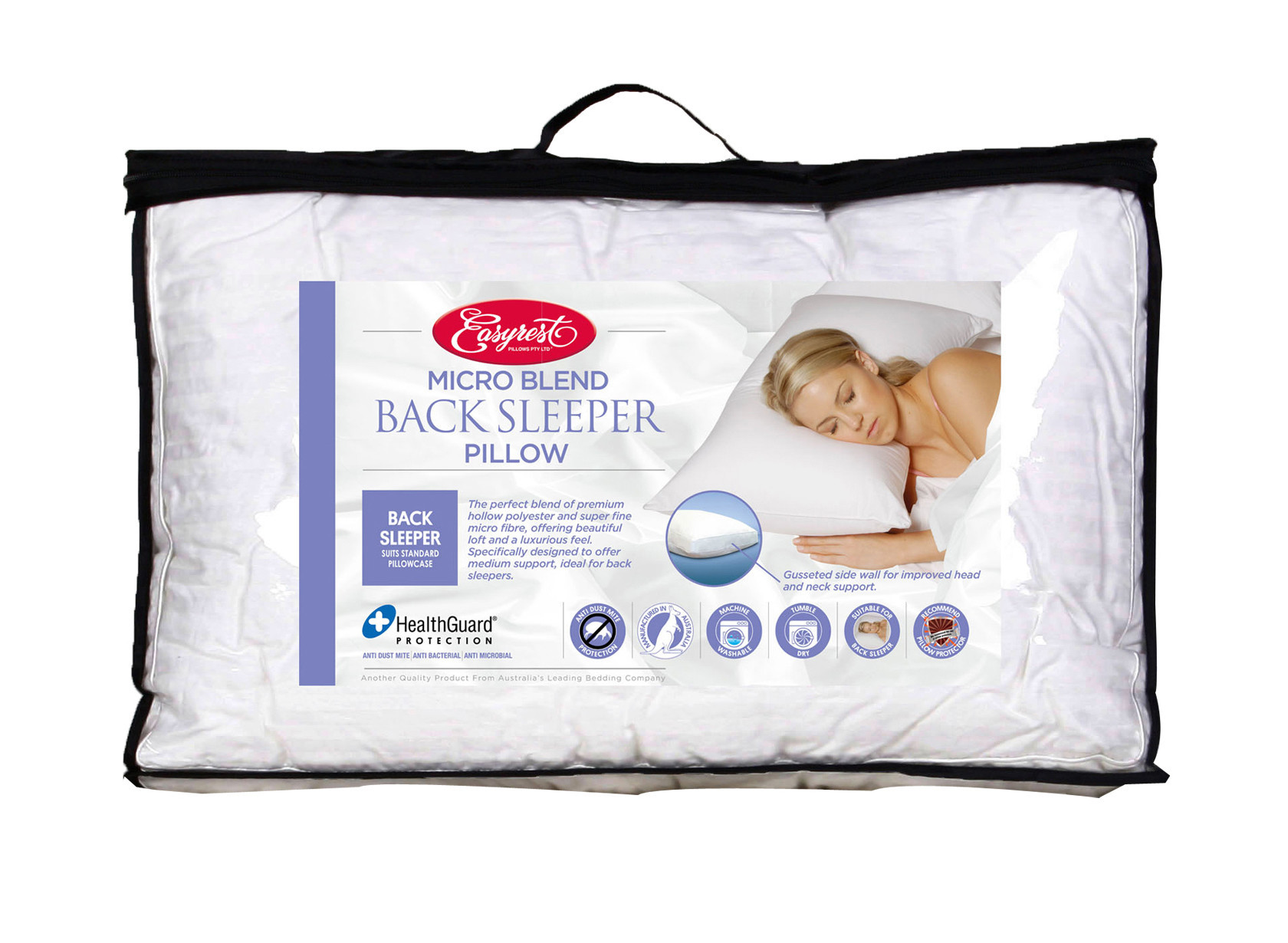Microblend Back Sleeper Pillow Temple Webster