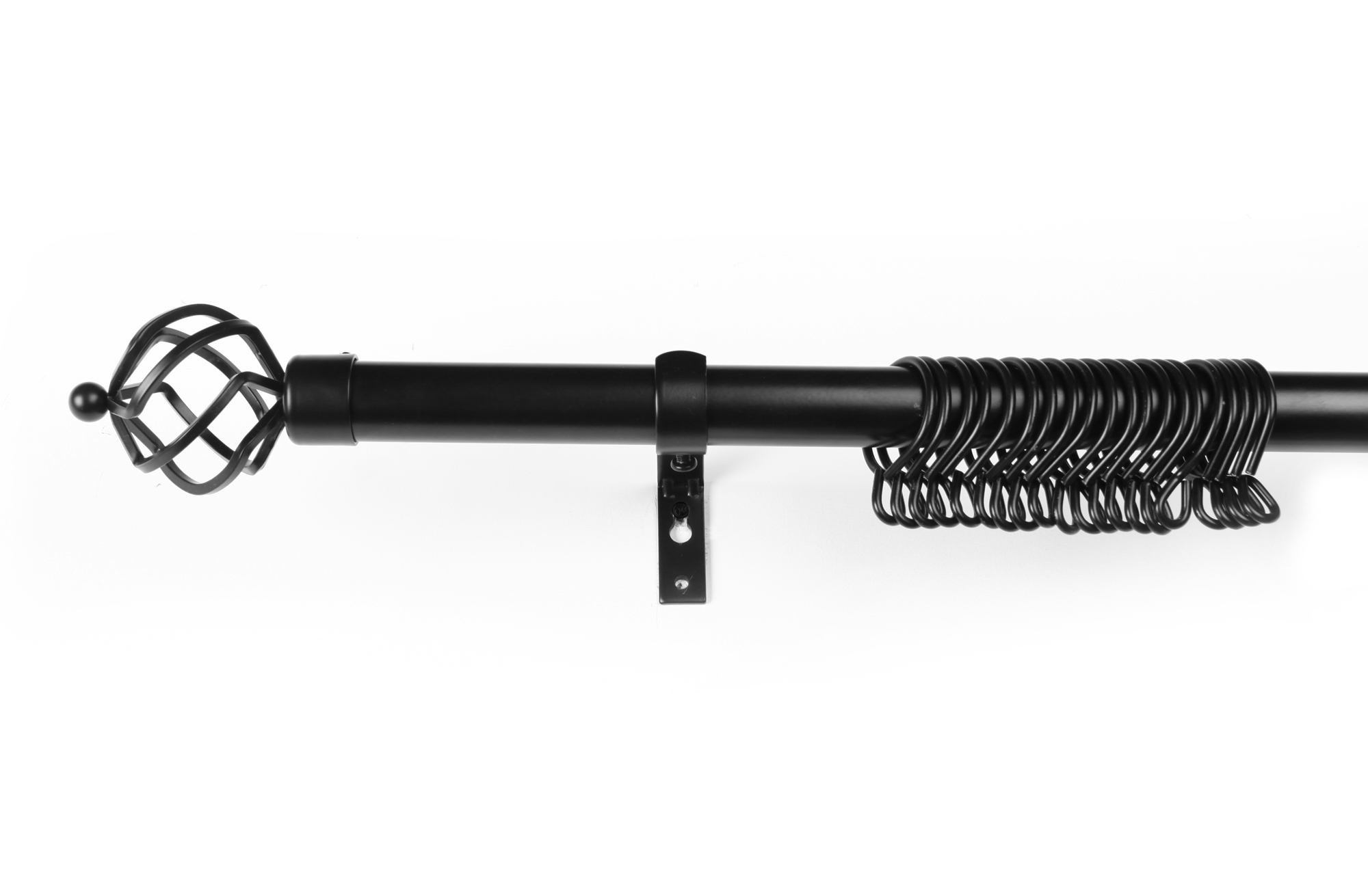 Essentially Homeliving Birdcage Ball Extendable Curtain Rod Set