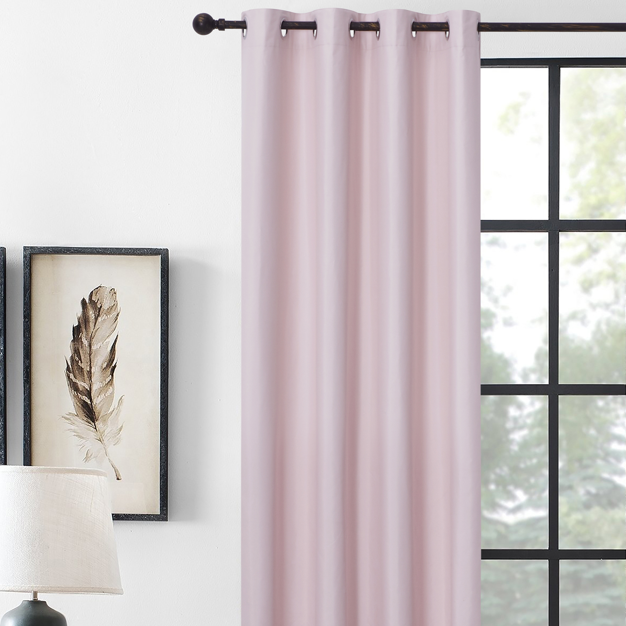 curtains pink