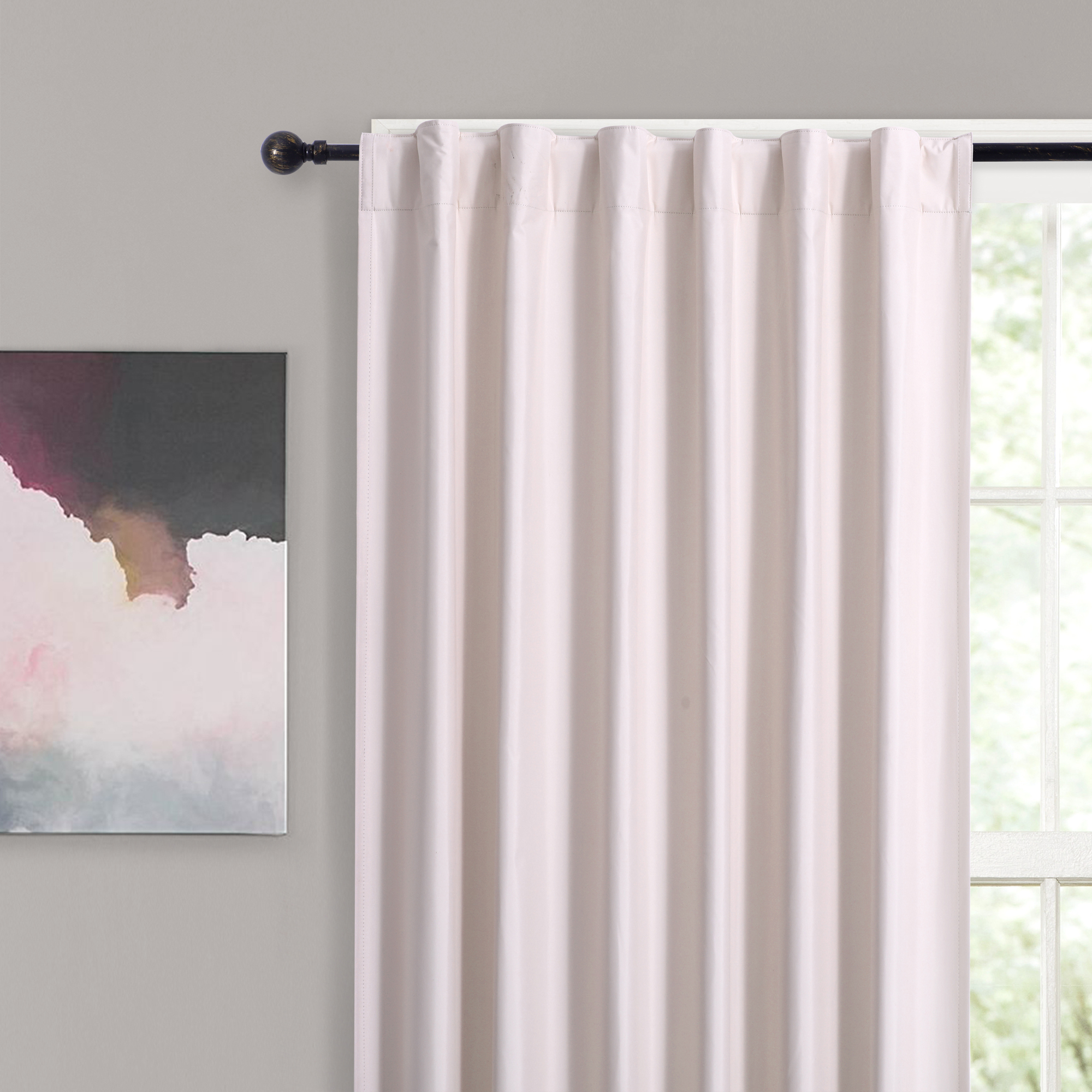 curtains pink