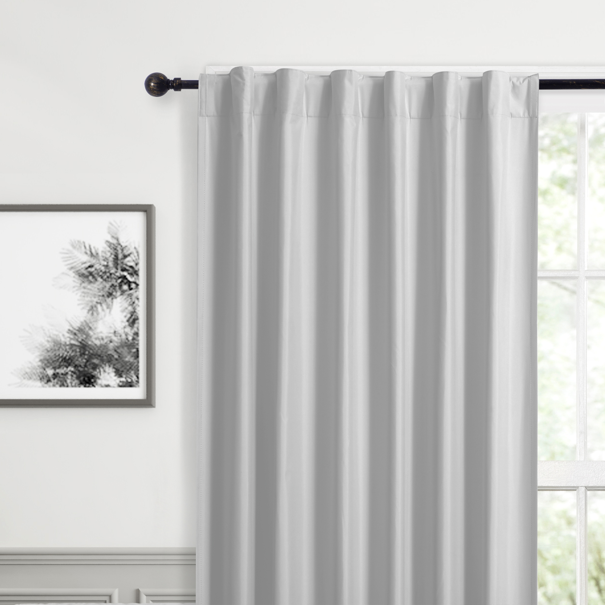 Essentially Homeliving Silver Albany Single Panel Concealed Tab Top Blockout Curtain Reviews Temple Webster