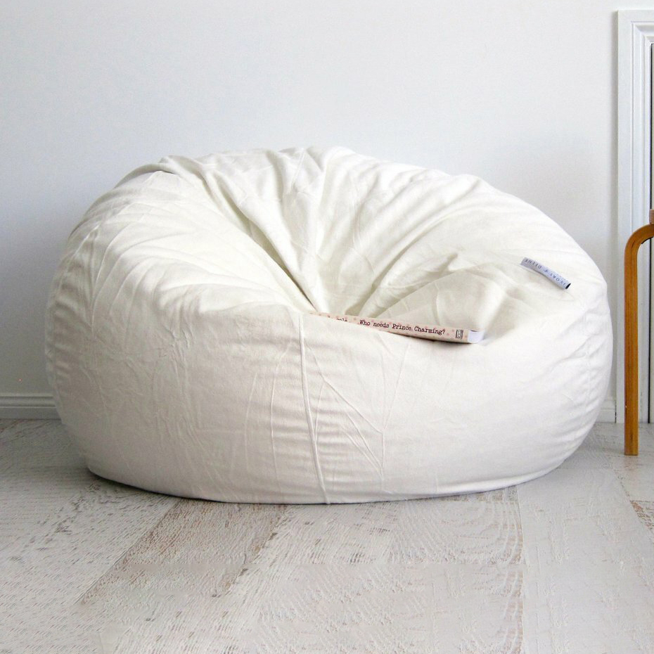 big bean bag white