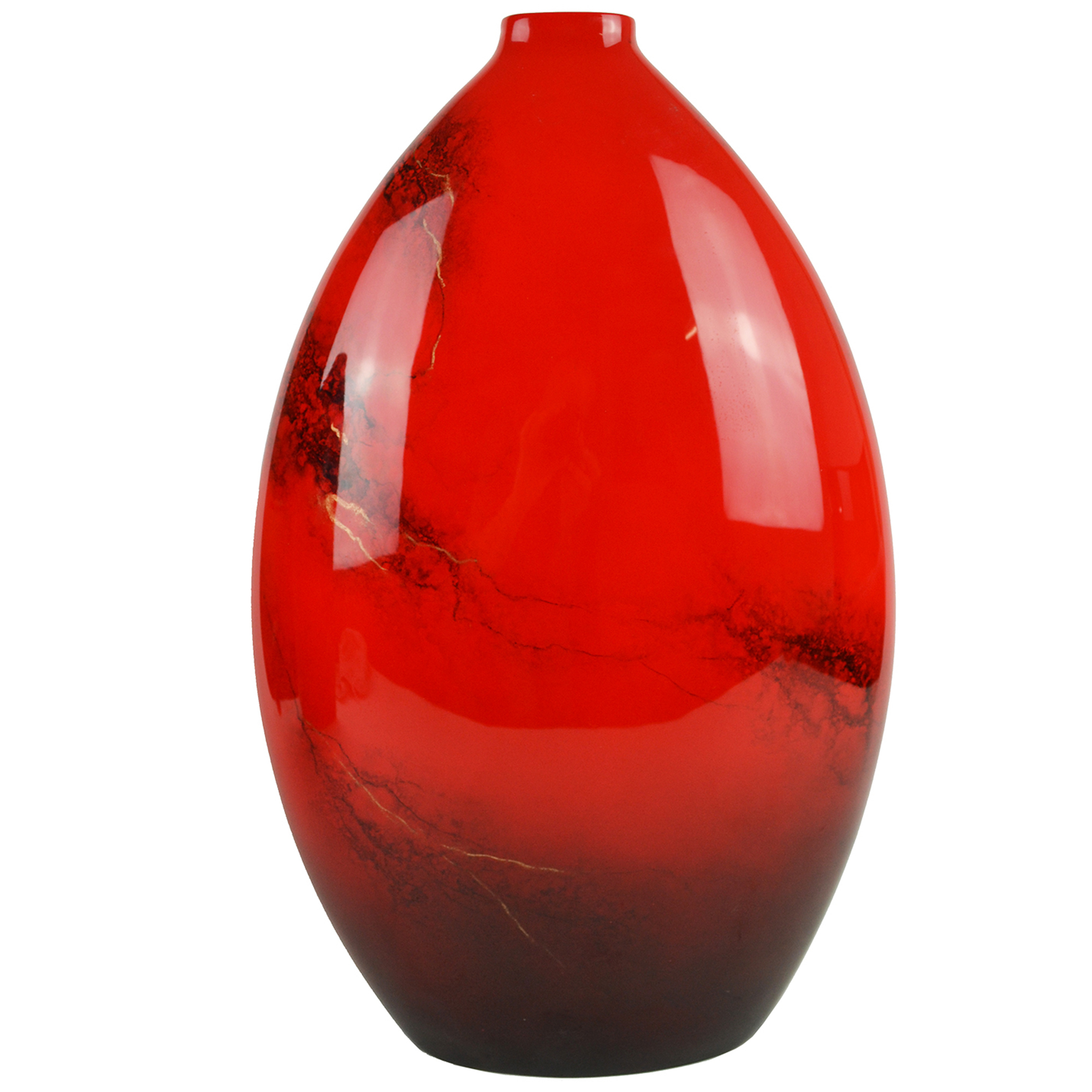 New Large Red Elements Lacquer Bottle Vase Rovan Vases Ebay