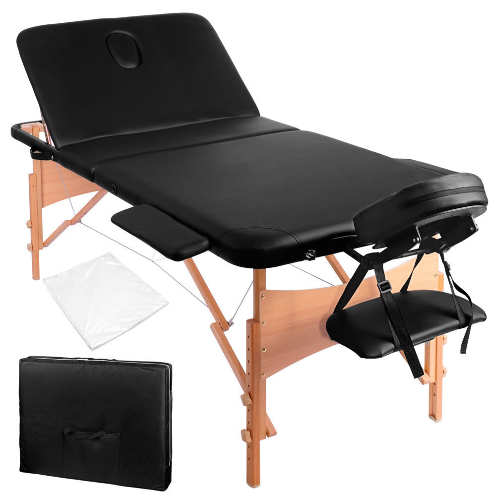 Massage Table And Chair portable wooden 3 fold massage table | temple & webster Massage Table And Chair portable wooden 3 fold massage table | temple & webster
