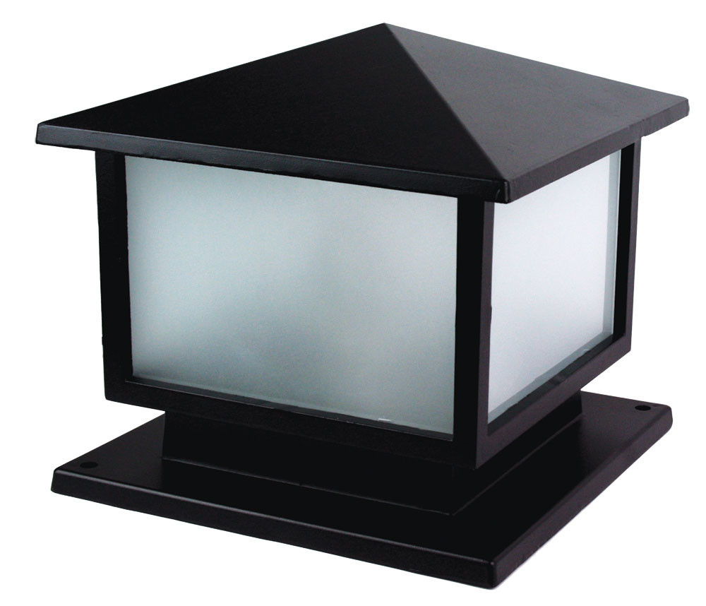 Post Top Lights Temple Webster Cortez Pillar Mount Light In Black