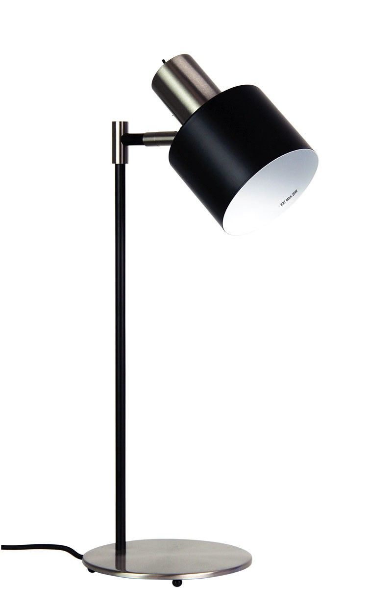 Black Ari Desk Lamp With Brushed Chrome Head