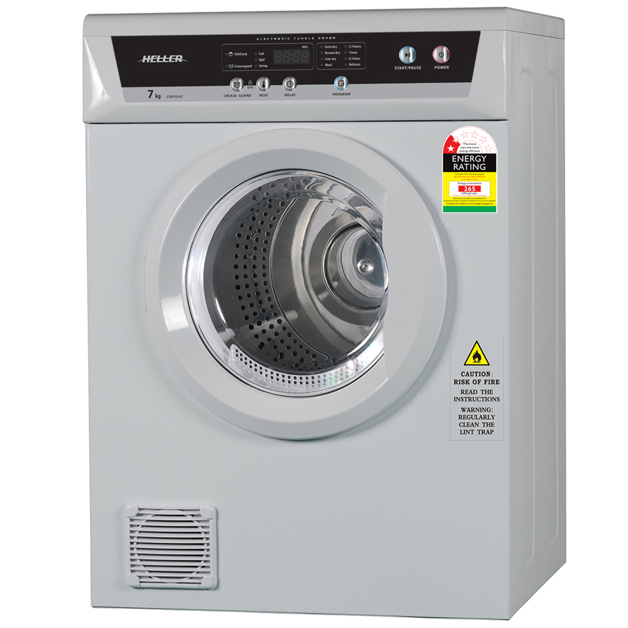 NEW 7kg Heller Electronic Clothes Dryer Heller,Home Appliances