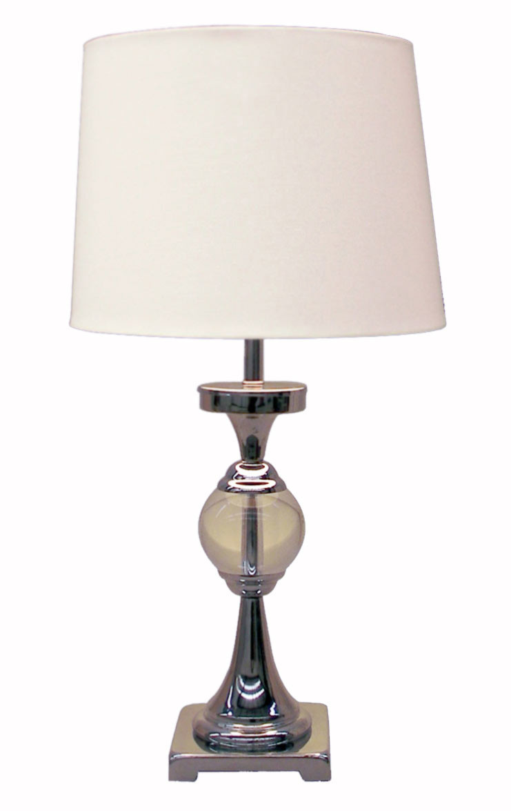 Crystal Ball Table Lamp In Chrome
