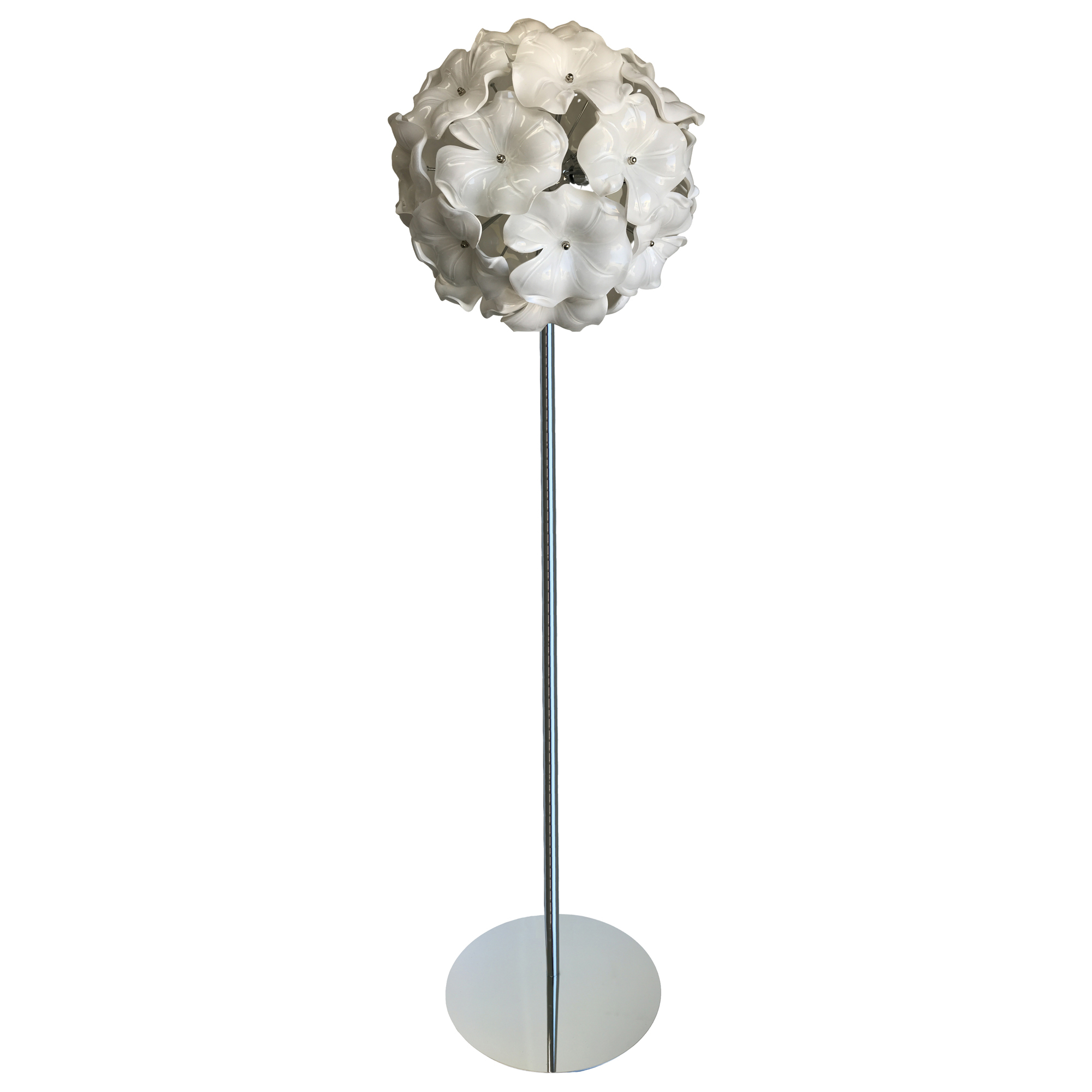 silver flower floor lamp