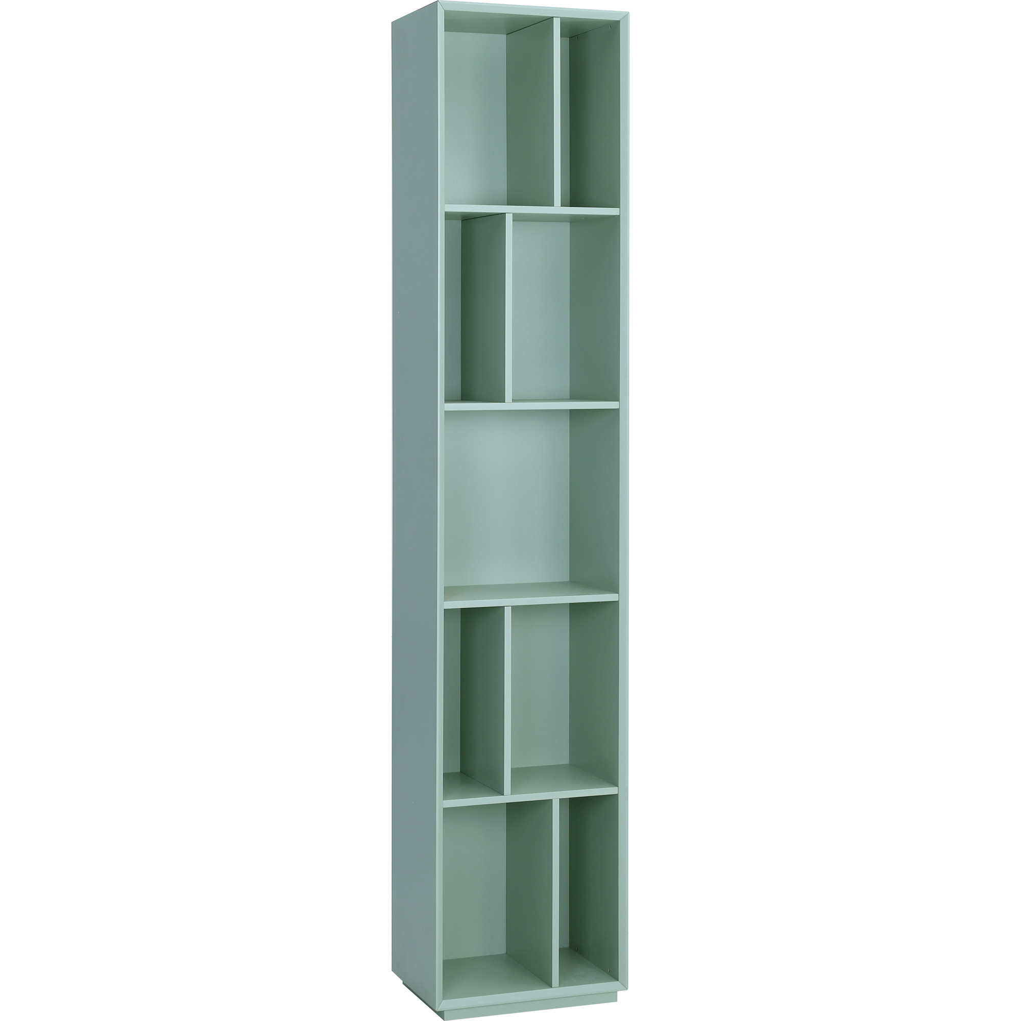 narrow metal shelving unit