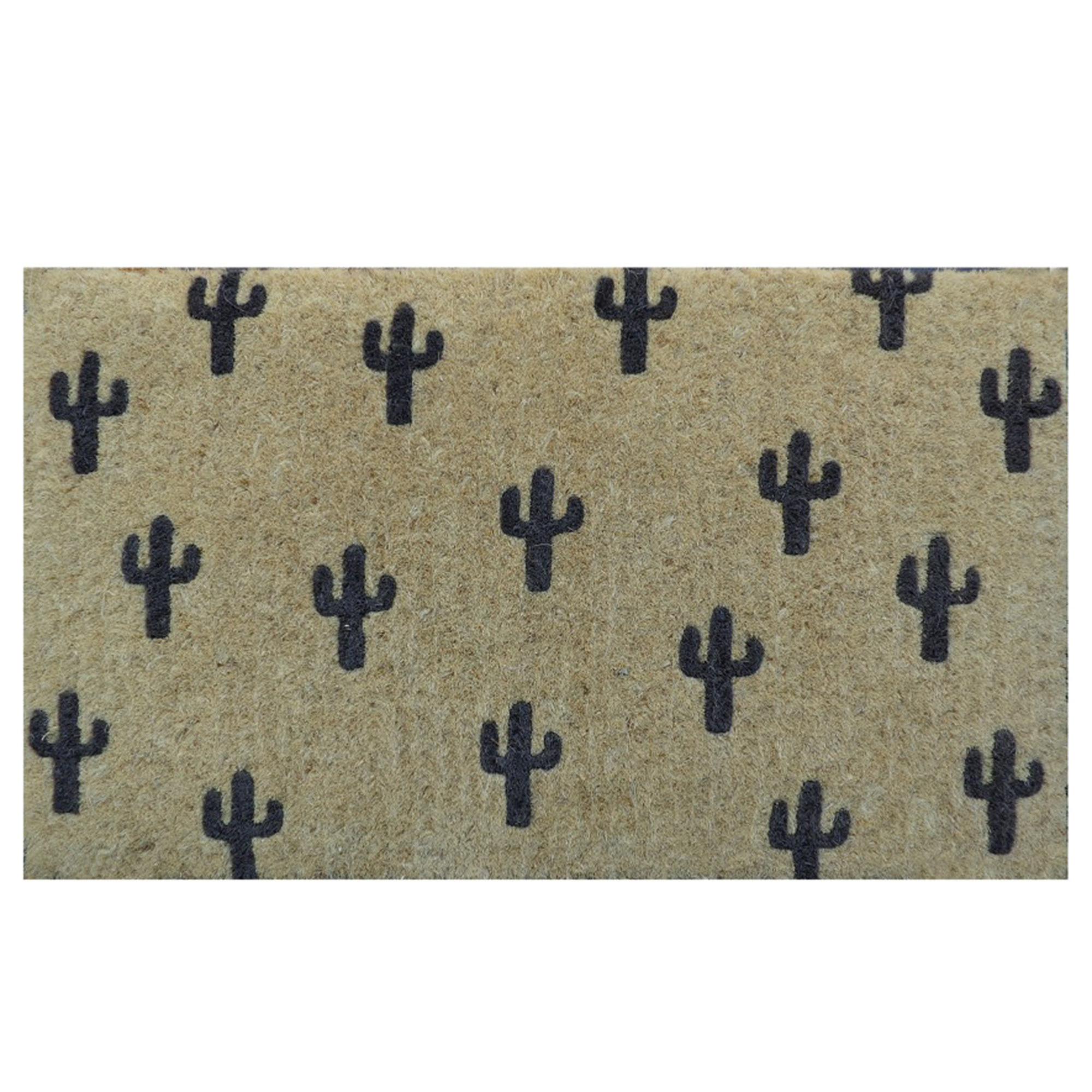 Doormat Designs Black Cactus Doormat Reviews Temple Webster