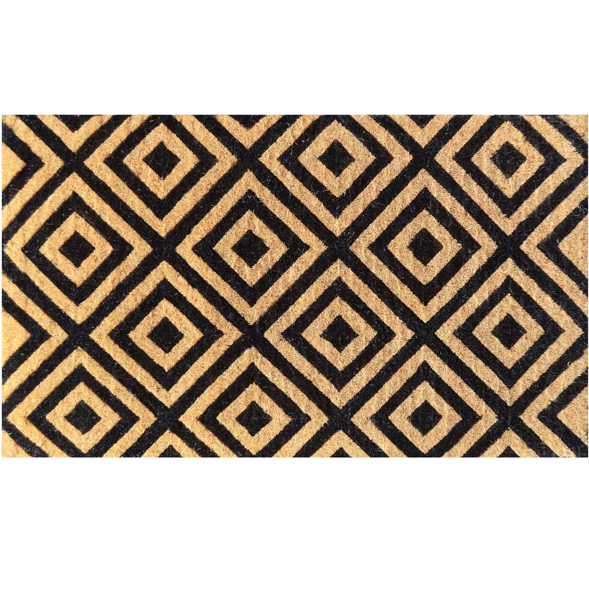 Classic Diamond Long Coir Doormat Temple Webster