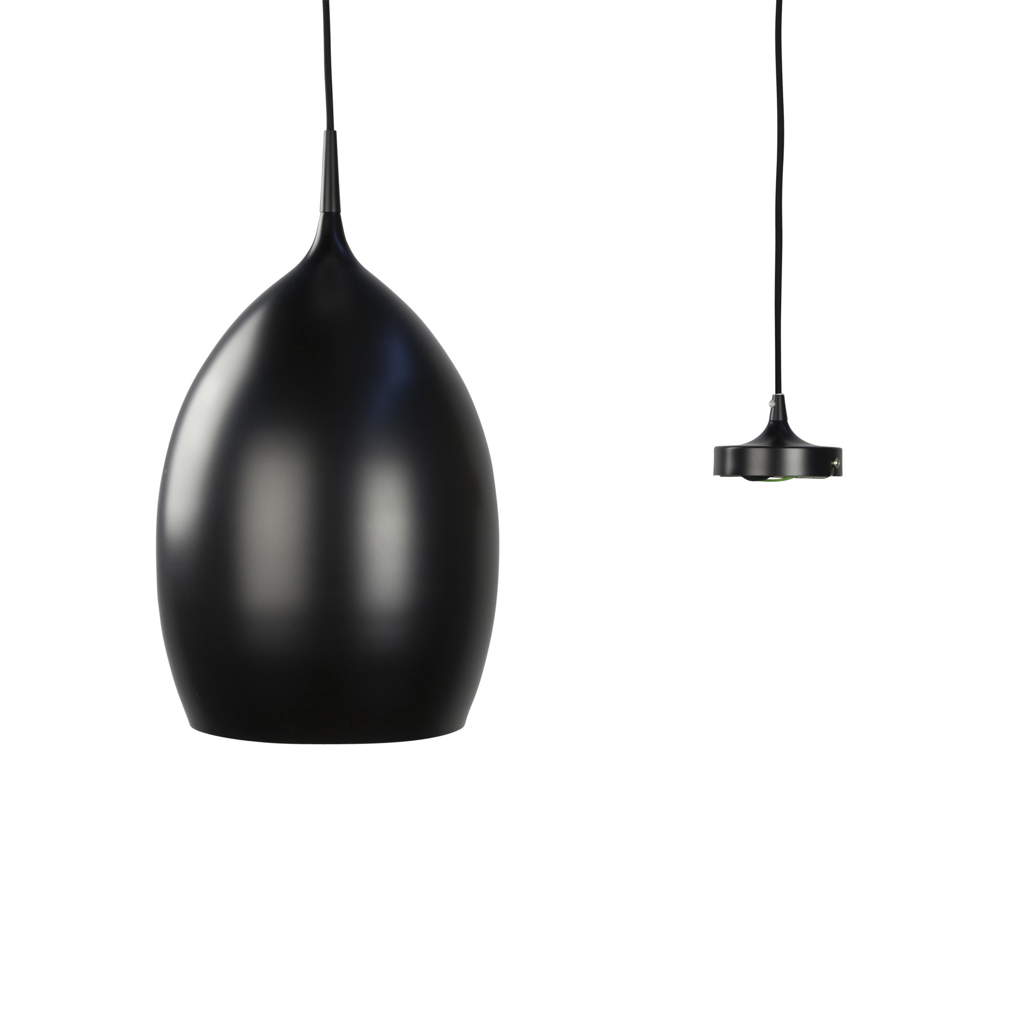 matte black hanging light