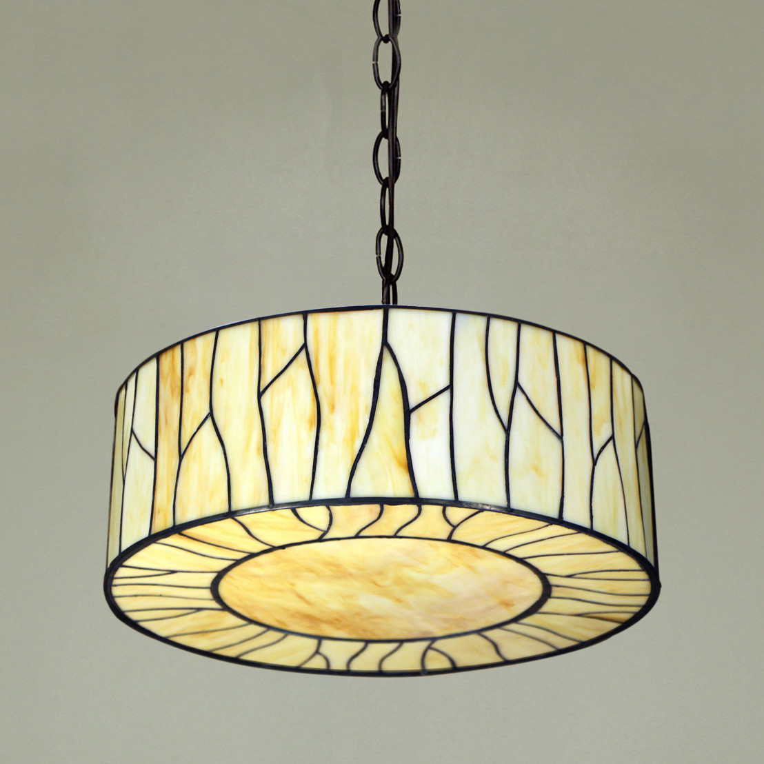 Modern Style Stained Glass Ceiling Light