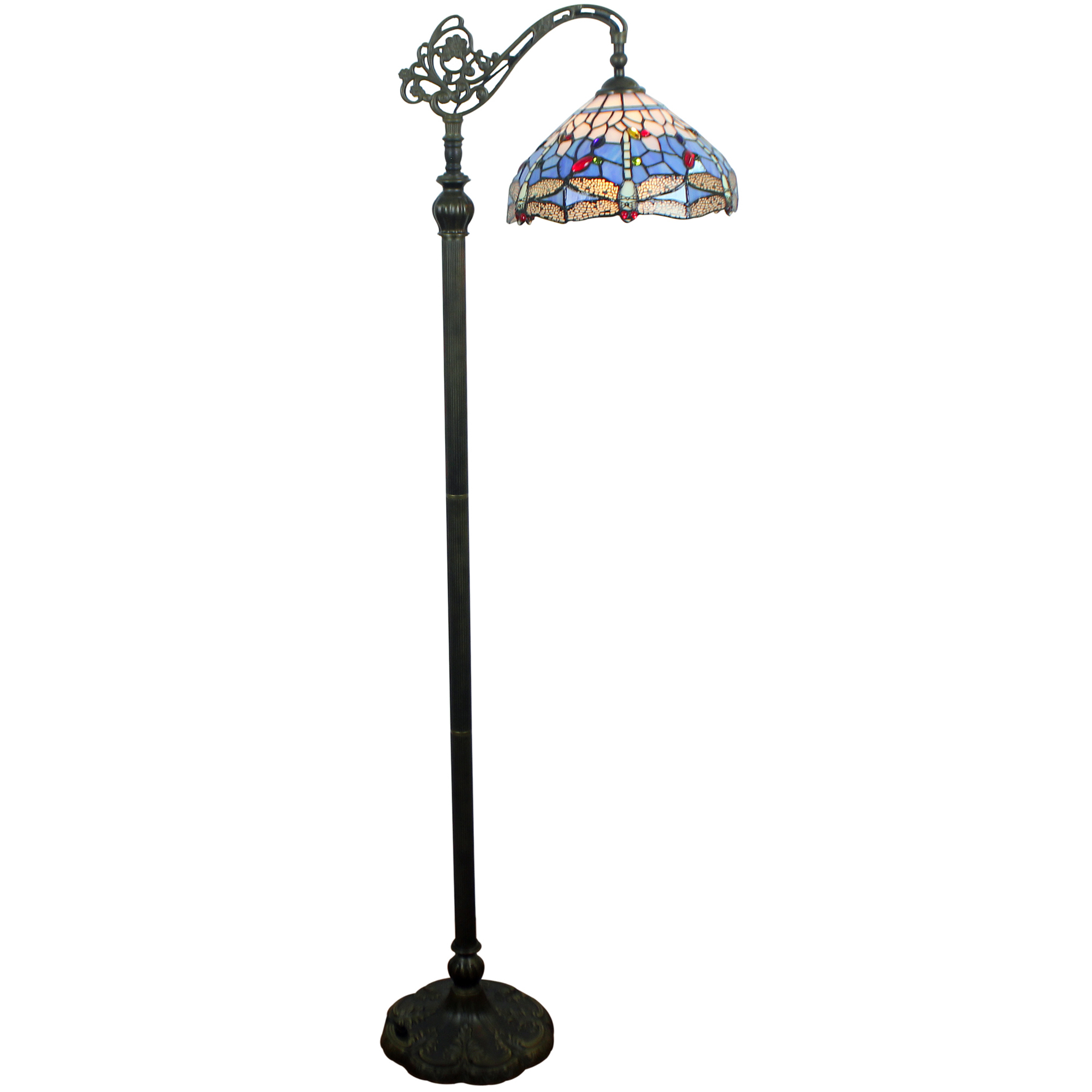 Blue Dragonfly Style Floor Lamp