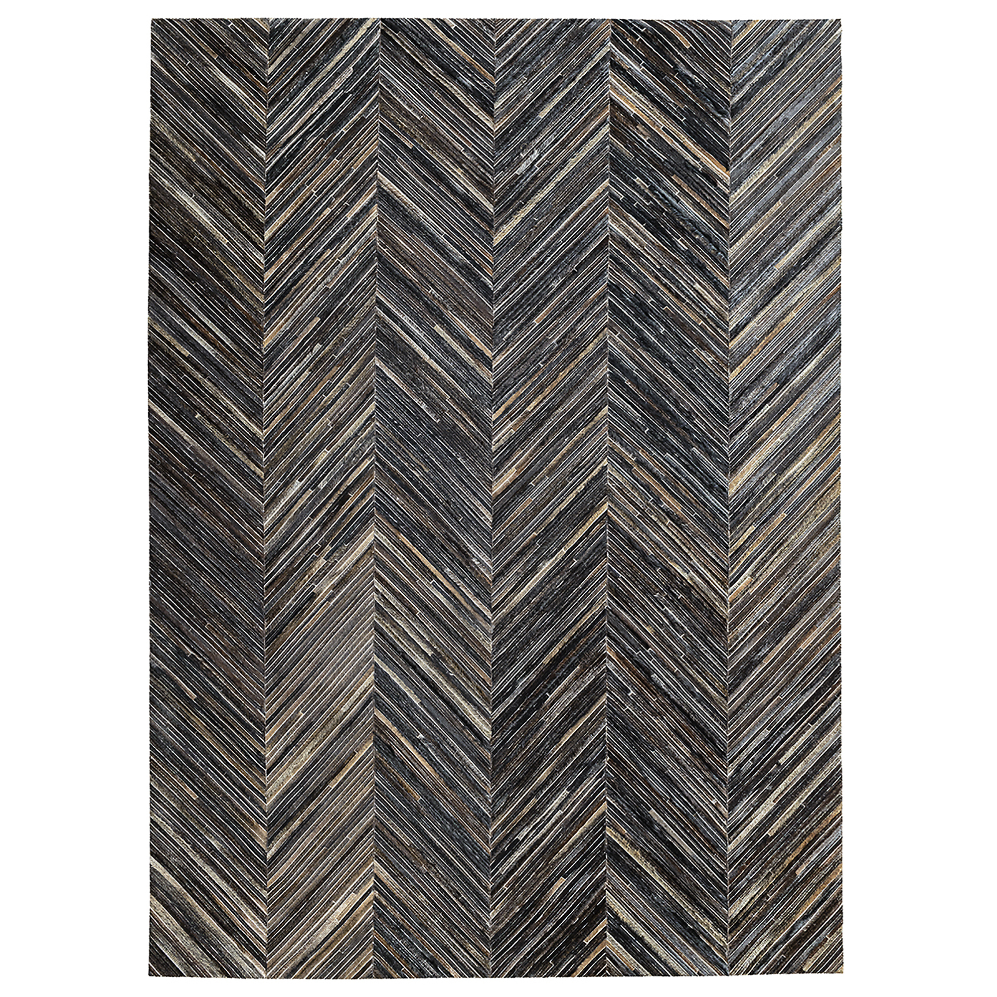 Charcoal Patchwork Cowhide Rug Temple Webster
