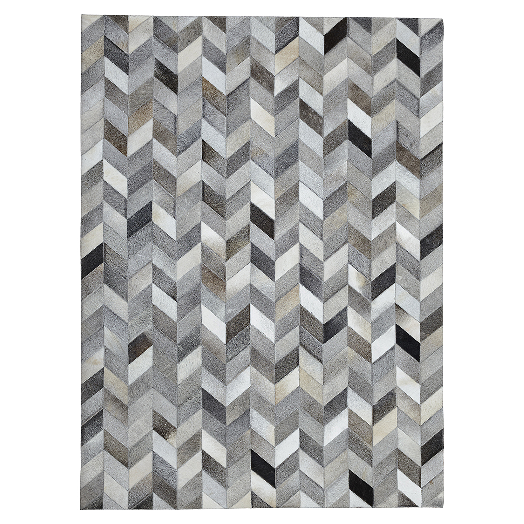 Dotts Rugs Neutral Patchwork Cowhide, Patchwork Cowhide Rug Gray