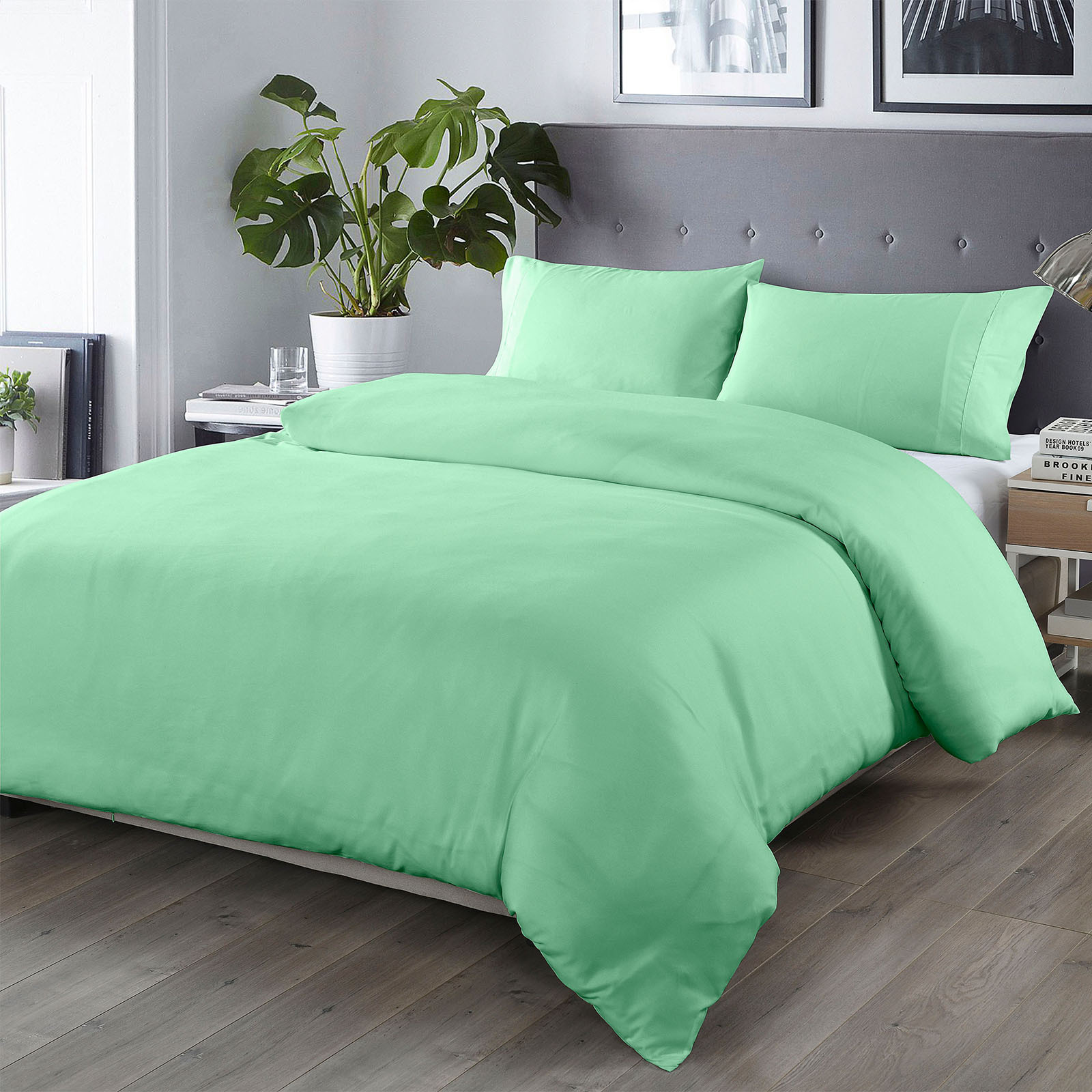 green bamboo duvet cover