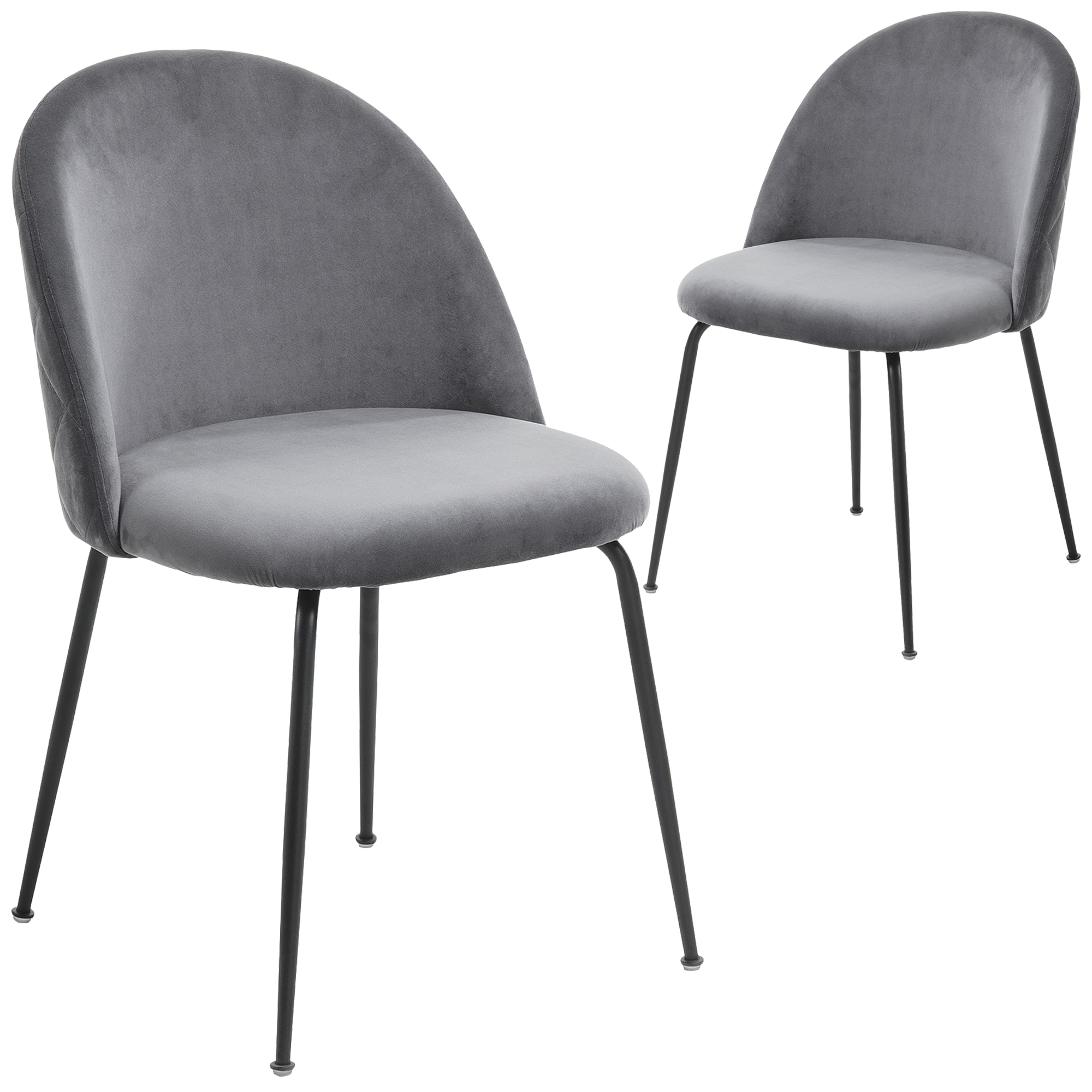 colette black leg velvet dining chair set of 2