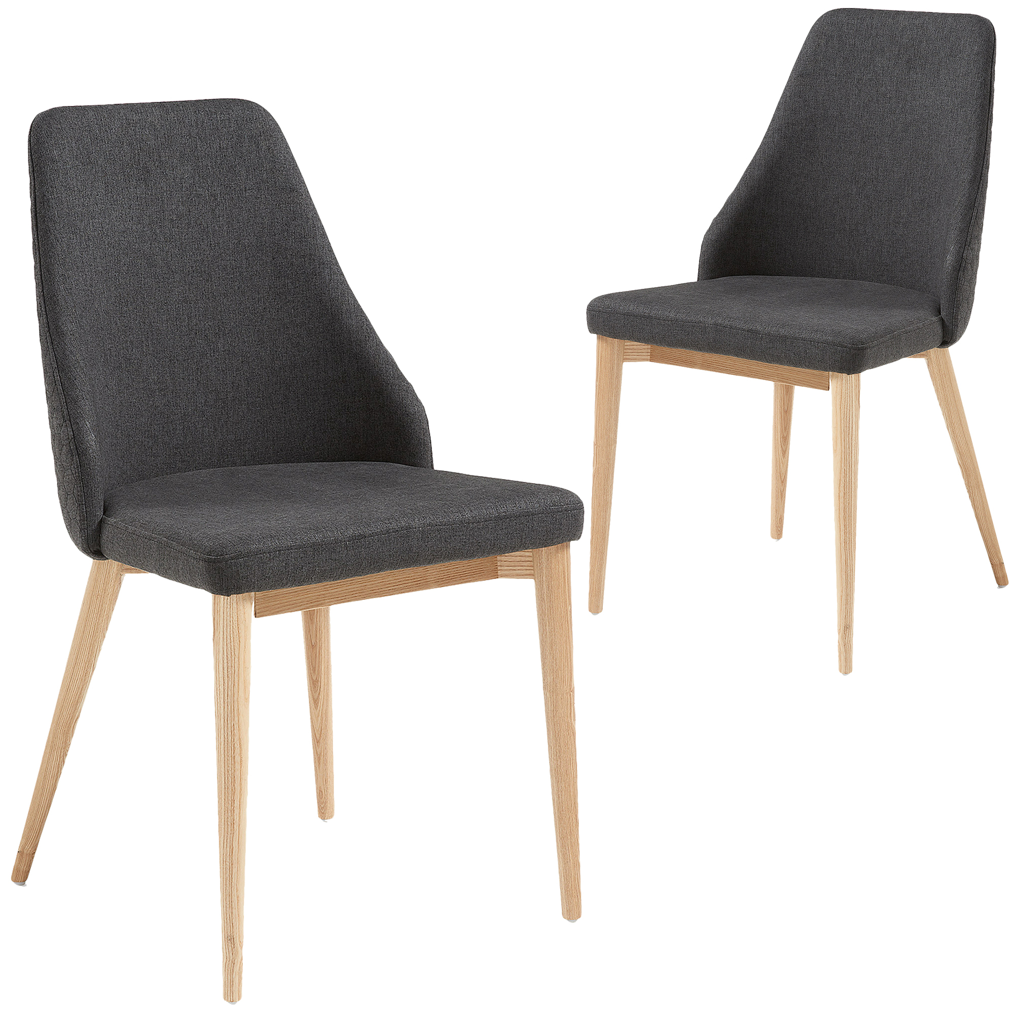 quilted fabric dining chair set of 2