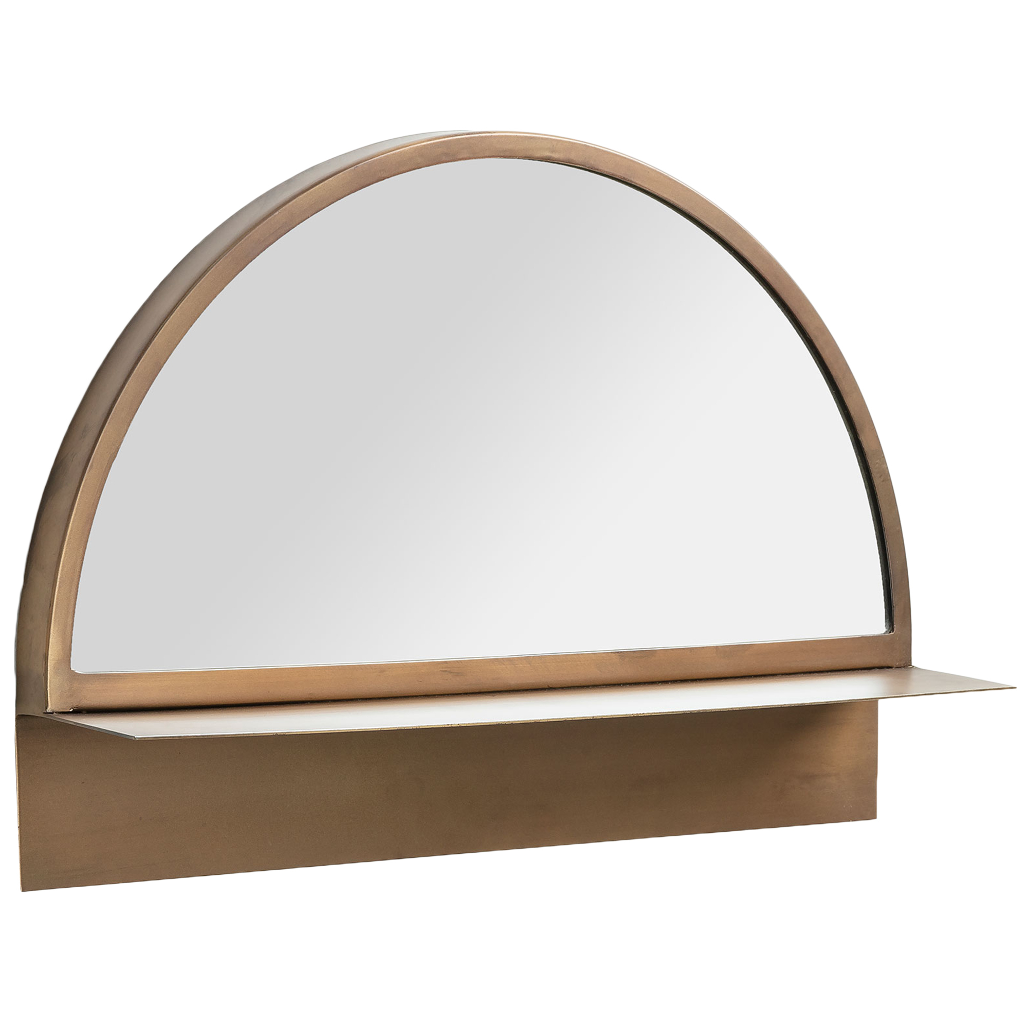 Antique Gold Tasha Wall Mirror With Shelf
