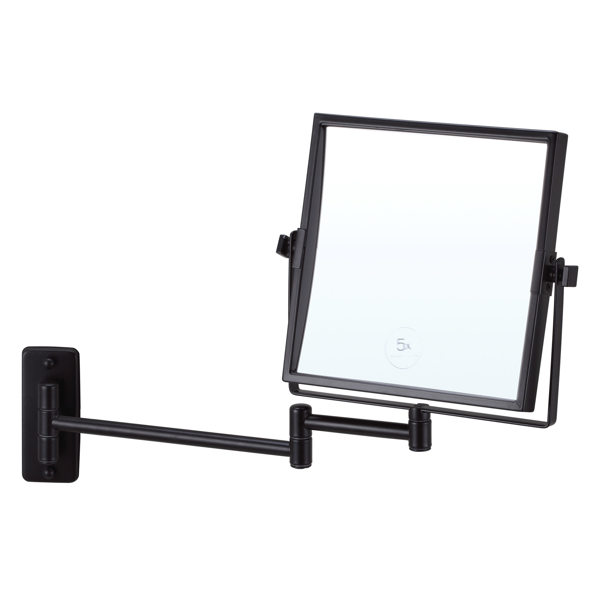Matte Black Square Shaving Mirror