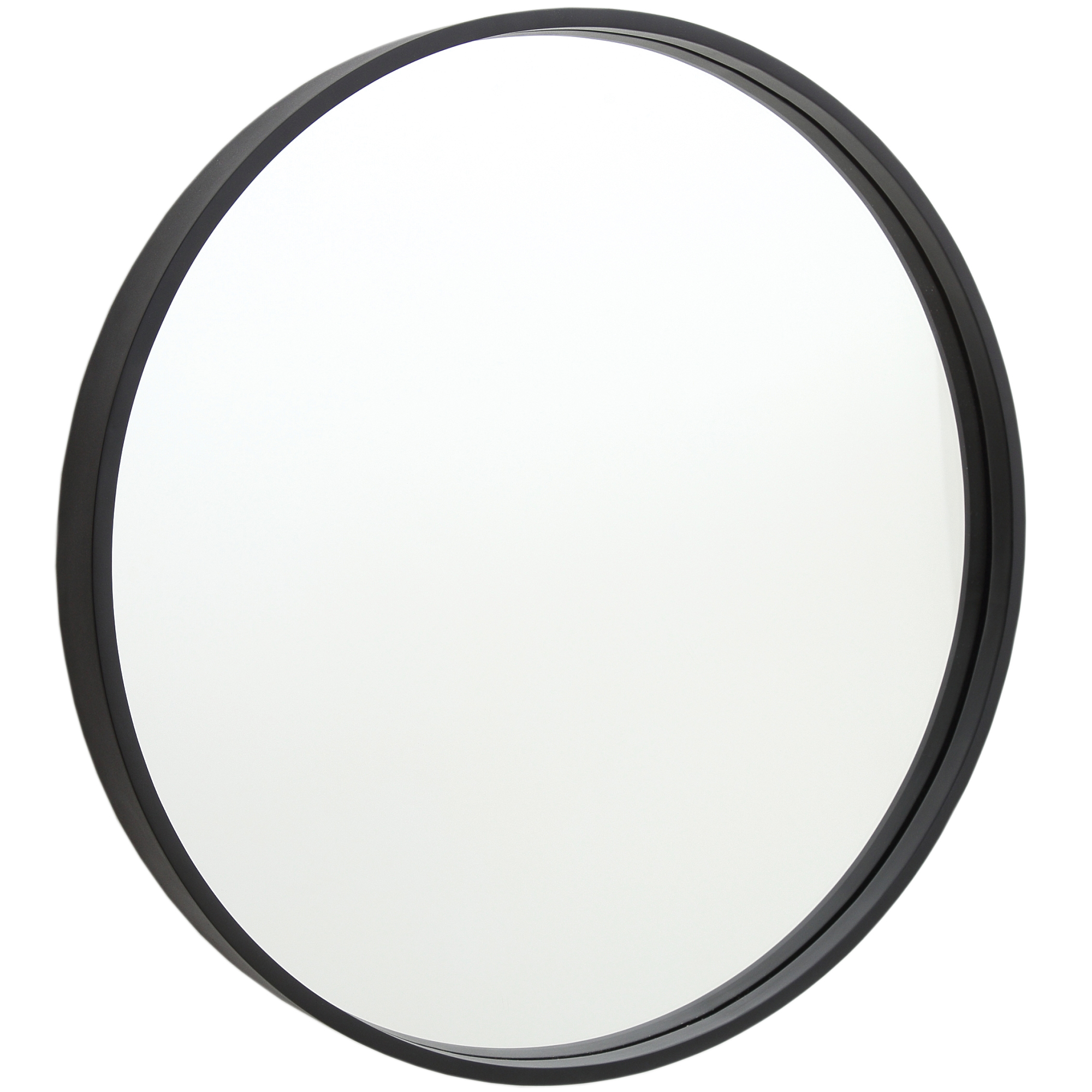Round Mirror With Black Frame, Black Framed Round Mirror 50cm