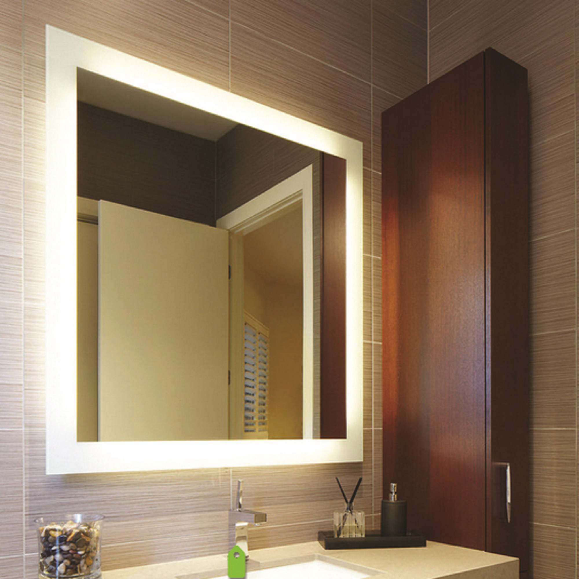Rectangular Borderless Backlit Mirror