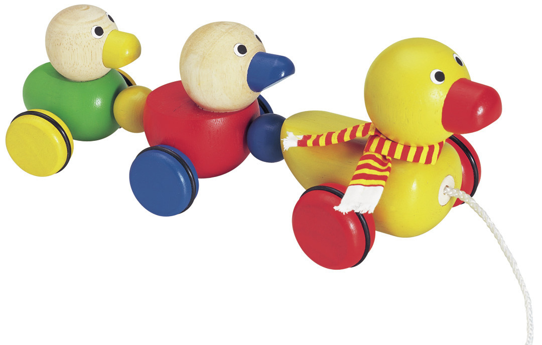 wooden duck pull toy