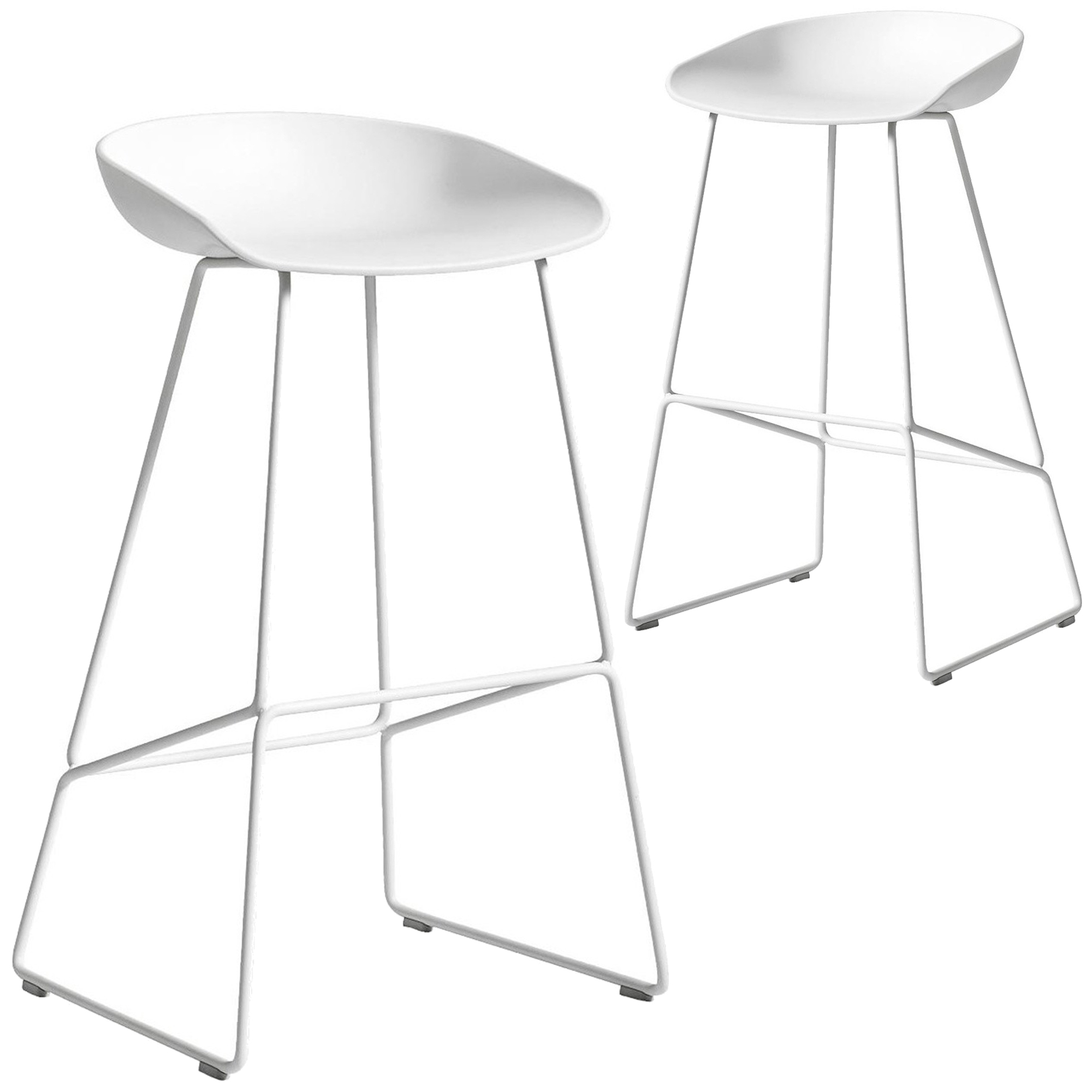 Homestar 68cm White Michela Metal Barstools Reviews Temple Webster