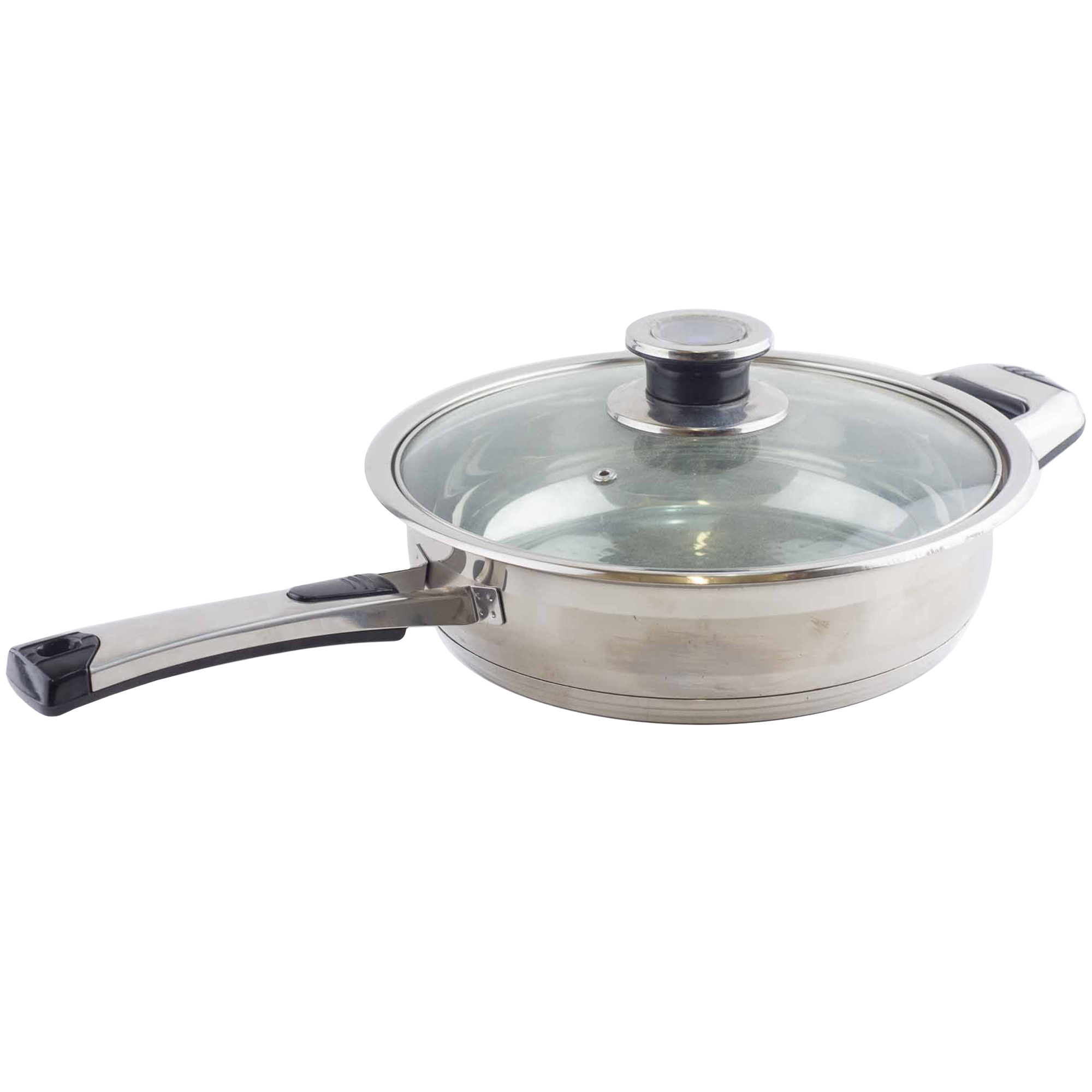 stainless steel saute pan with lid