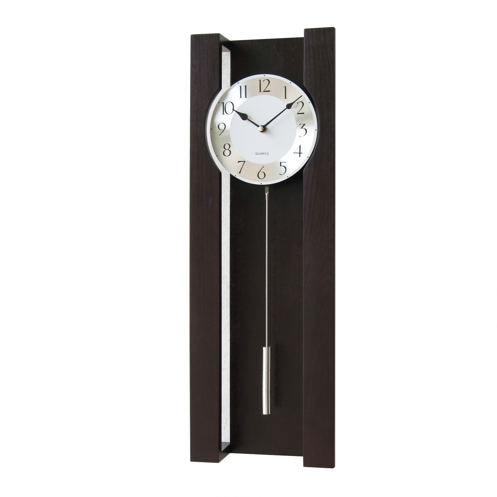 Cambridge Black Rectangular Pendulum Wall Clock Reviews Temple