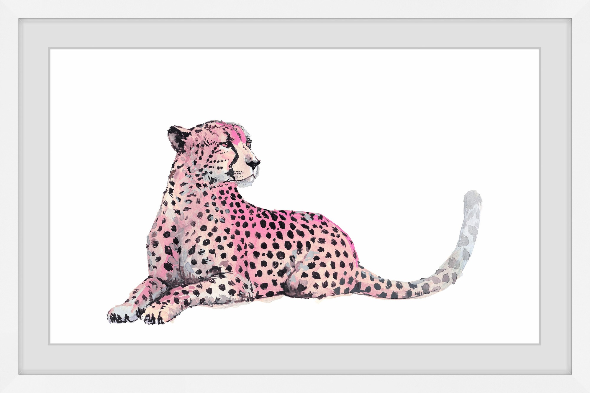 Marmont Hill Pink Cheetah Framed Printed Wall Art Reviews Temple Webster