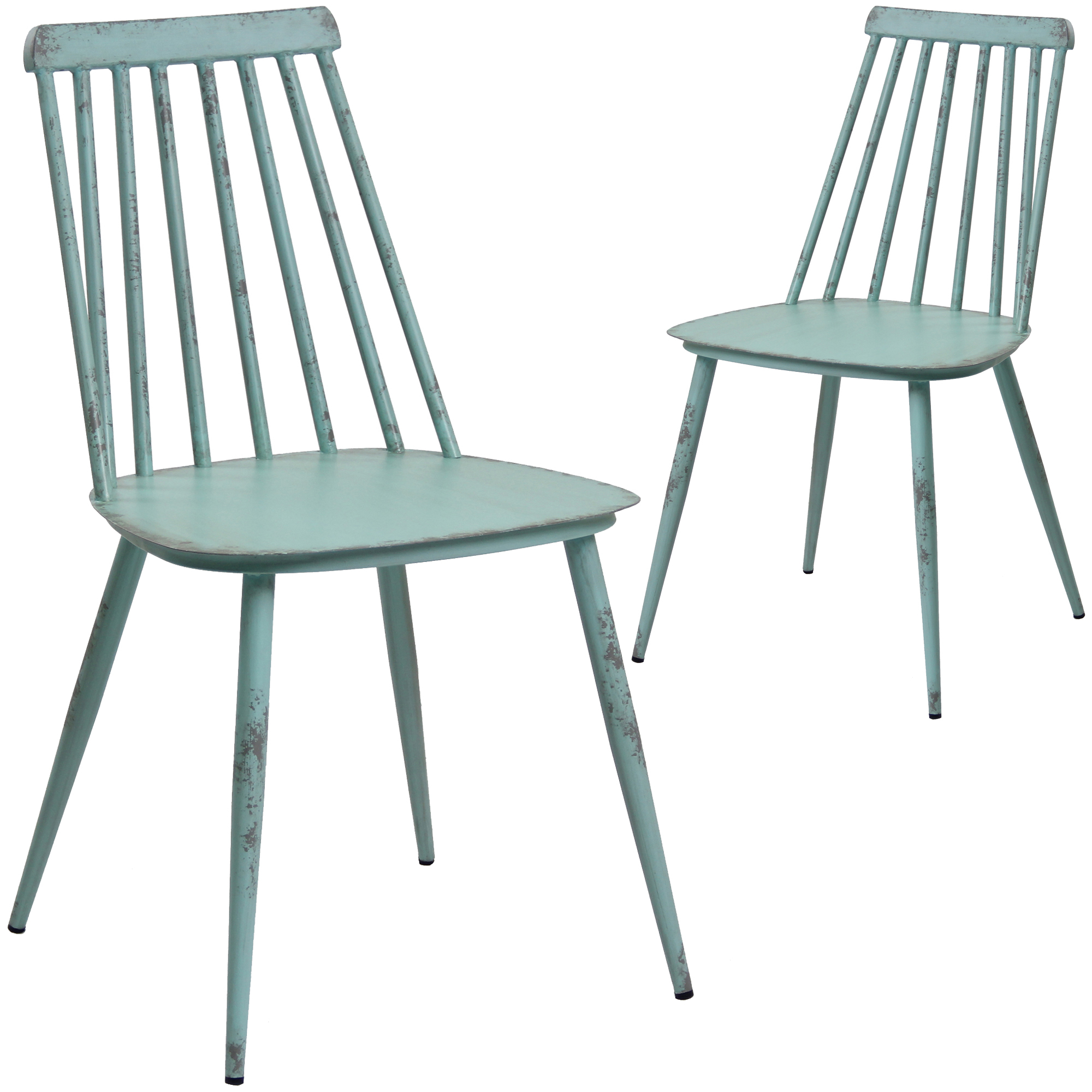 New Set Of 2 Georgia Metal Outdoor Dining Chairs Oggetti