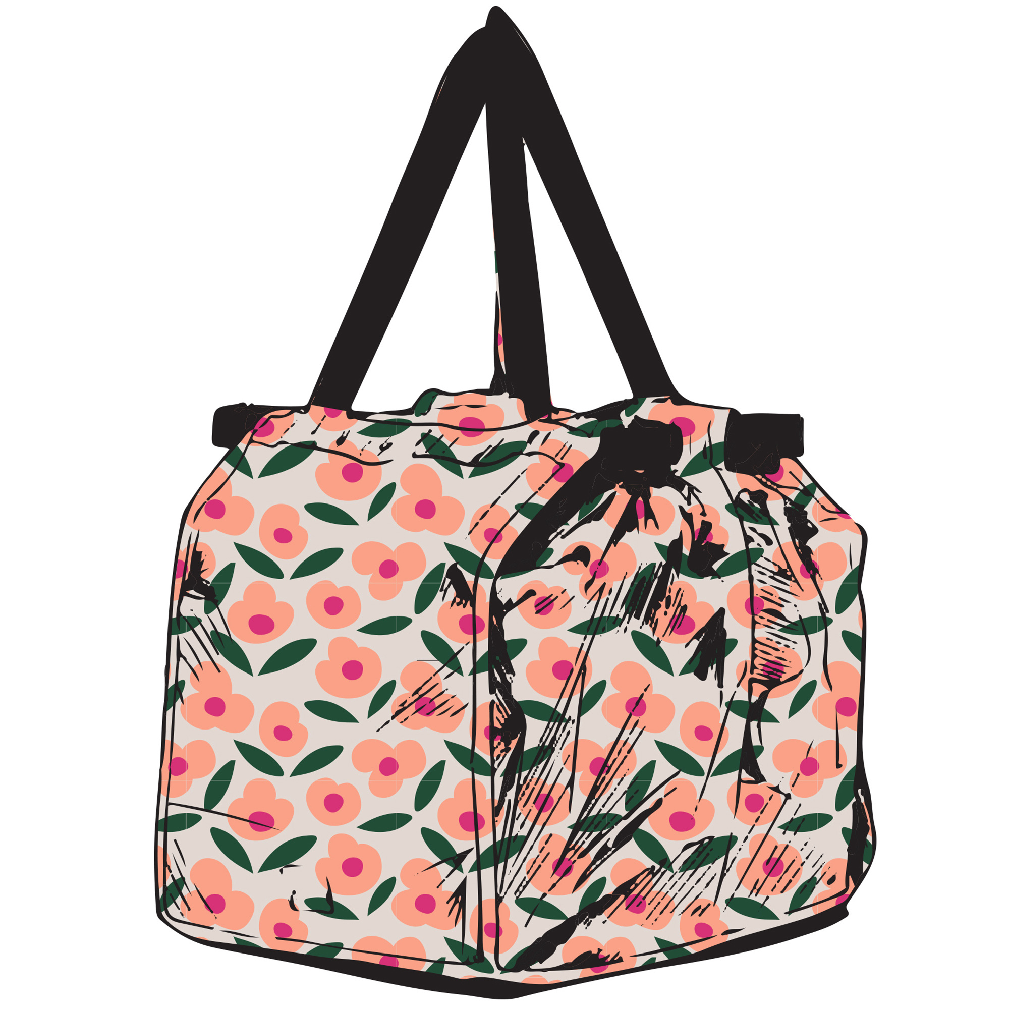 floral trolley bag