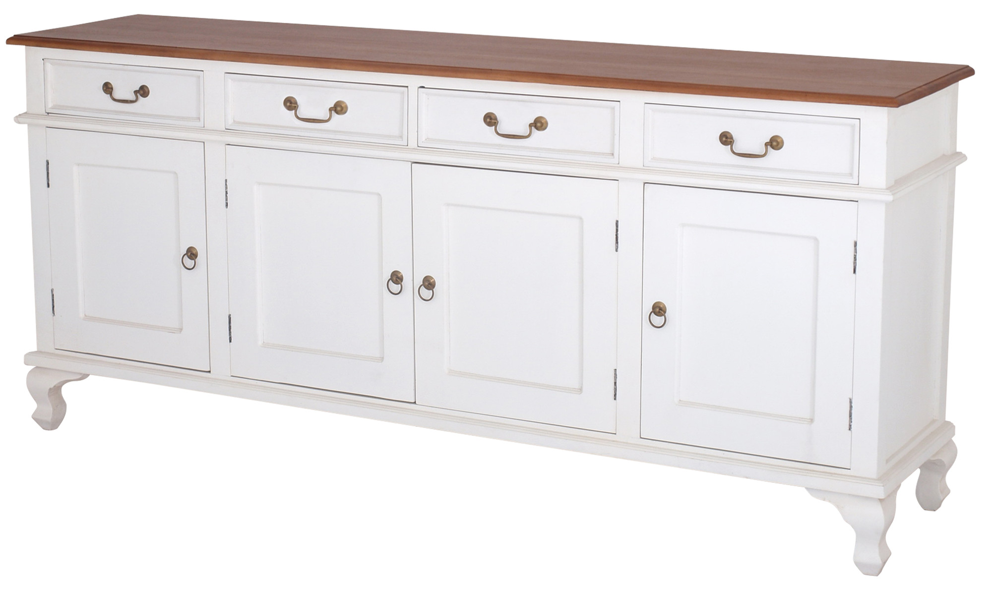 La Verde Farmhouse 4 Door 4 Drawer Buffet | Temple & Webster