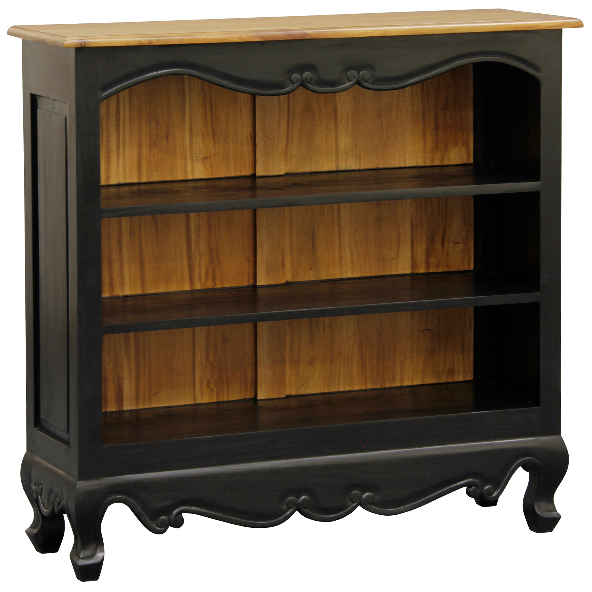 La Verde Small Queen Anne Solid Wood, Small Wooden Bookcase