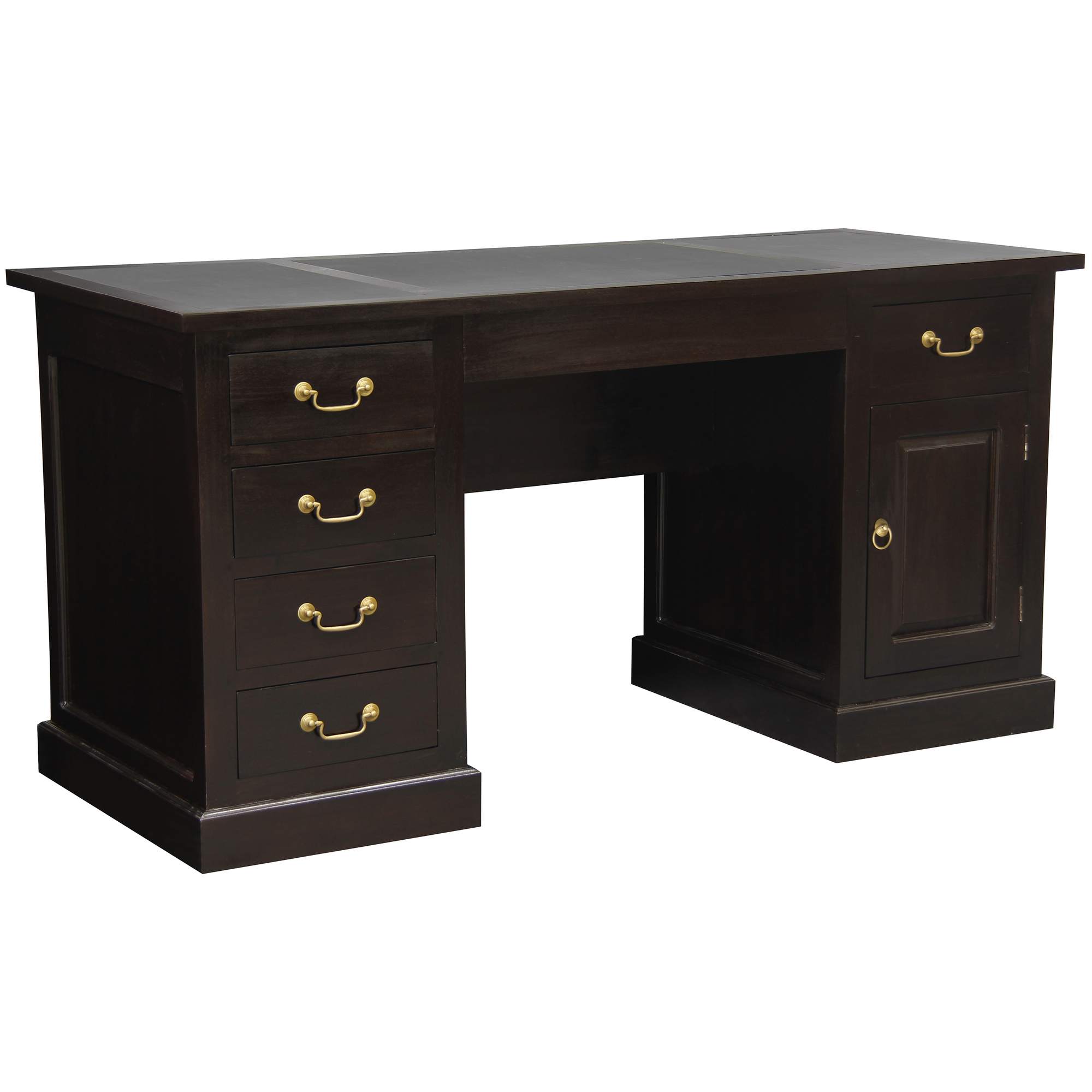 La Verde Faux Leather Top Office Desk Reviews Temple Webster