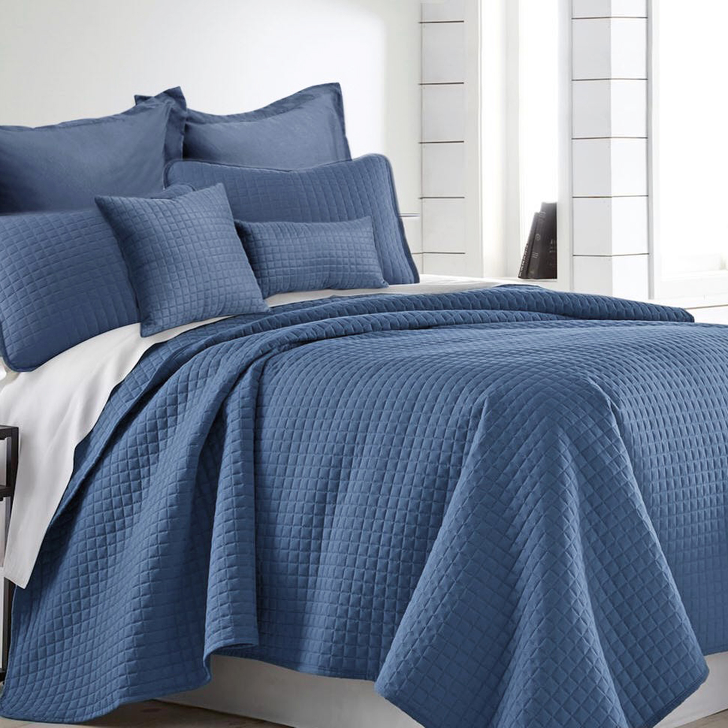 7 Piece Denim Premium Hotel Comforter Set Temple Webster