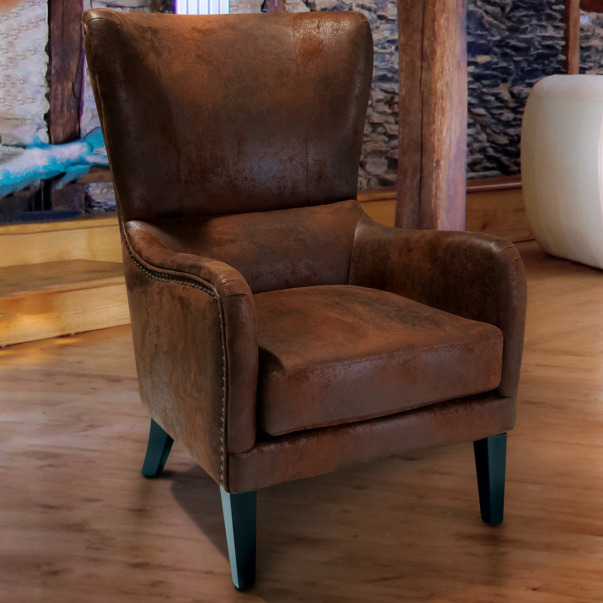 rustic armchair