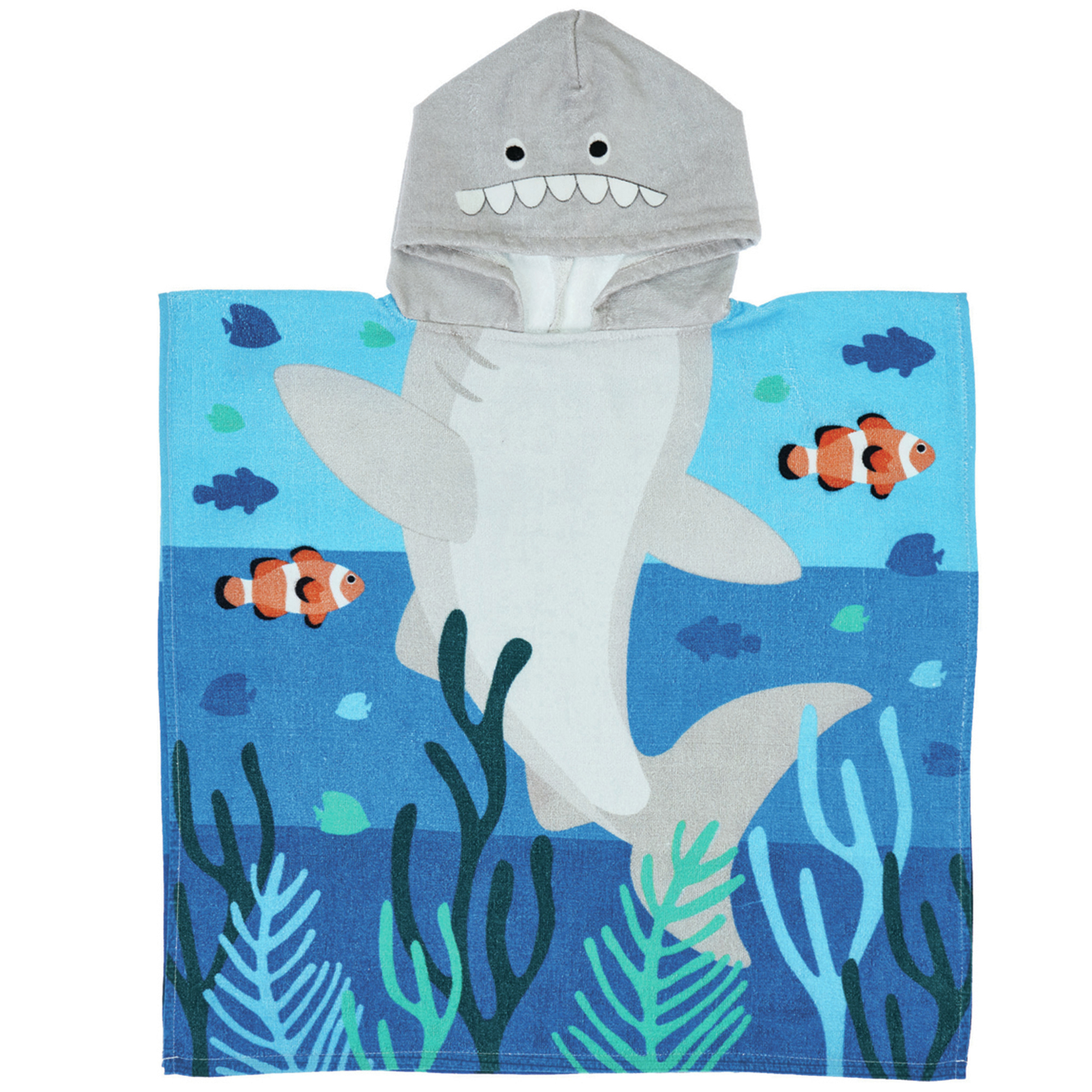 shark hooded bath towel