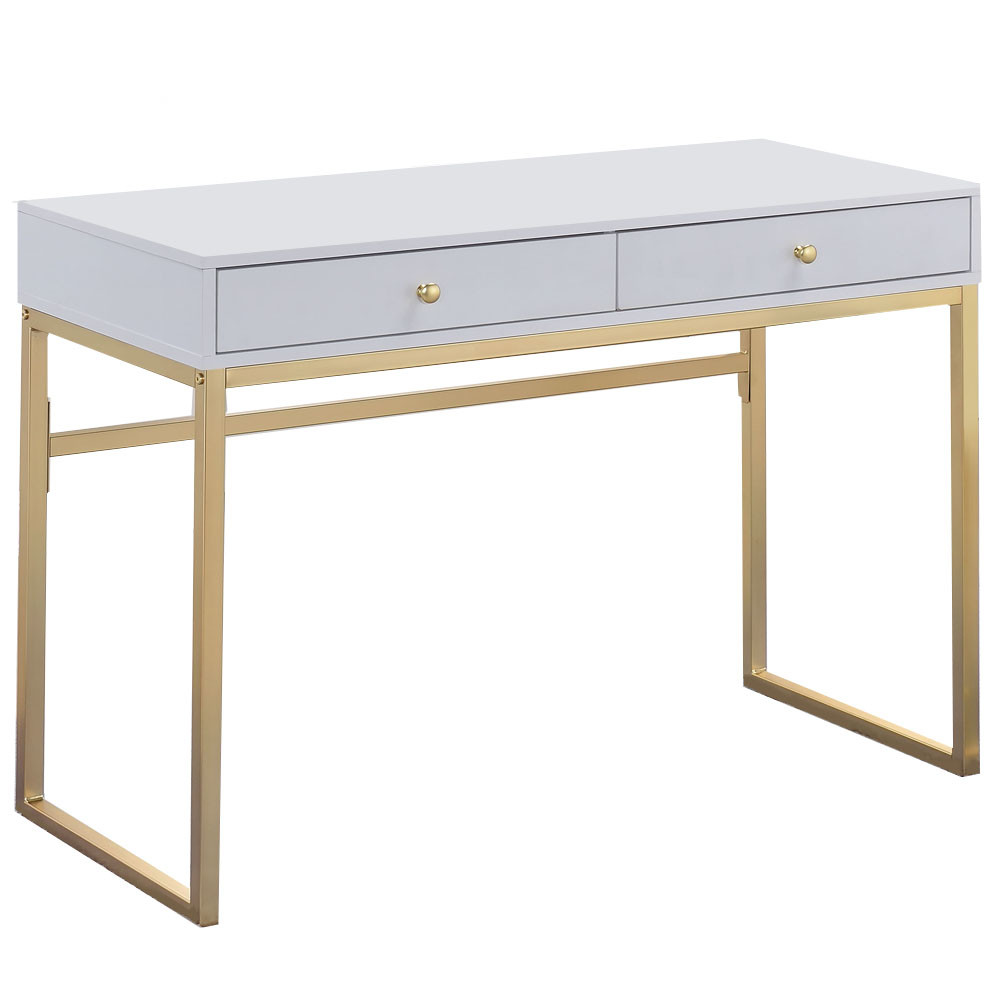 NEW White & Gold Grace Desk Milan Direct,Desks eBay