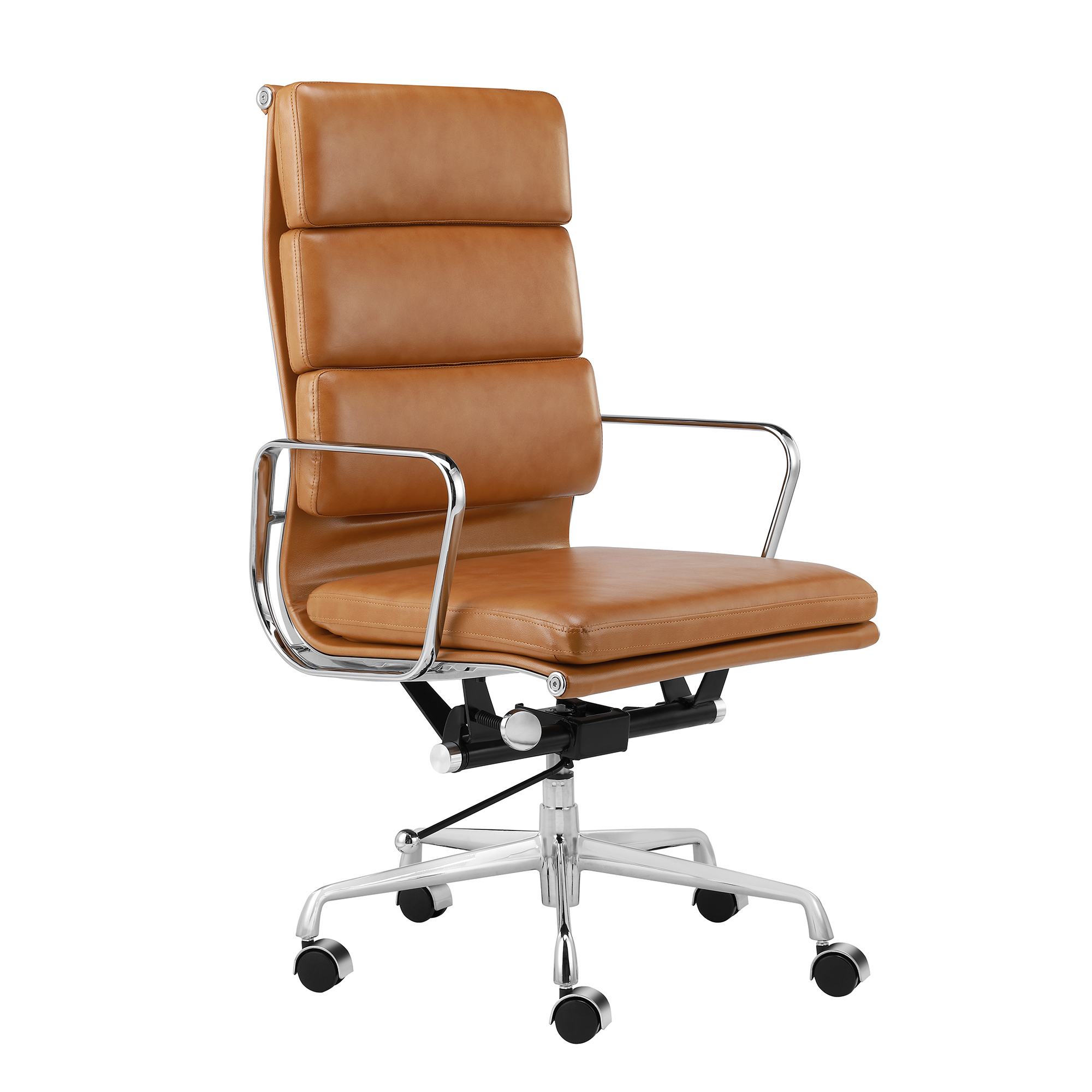 Кресло eames style hb soft pad executive chair ea 219 кремовая кожа