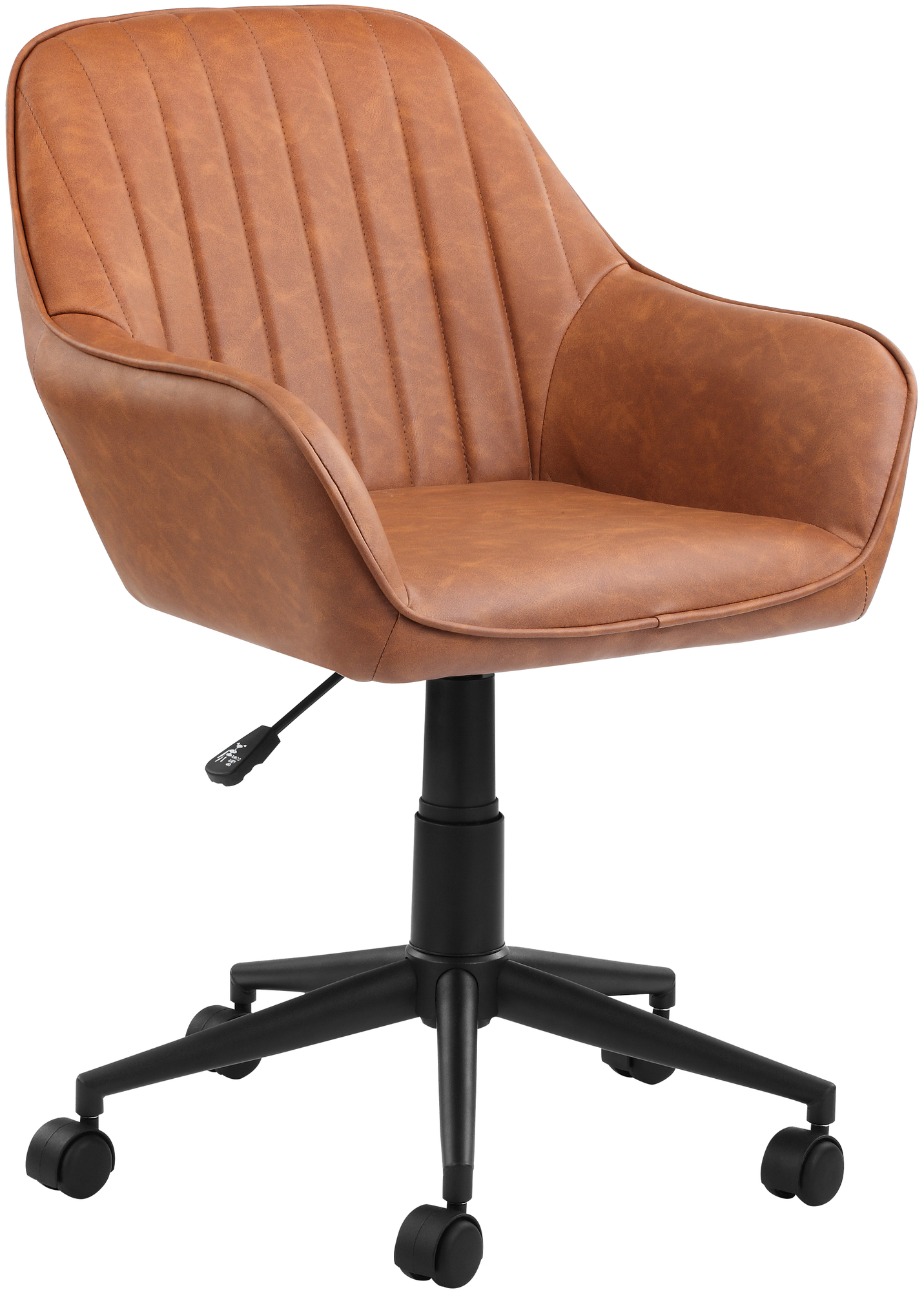 New Tan Kinsey Faux Leather Office Chair Milan Direct