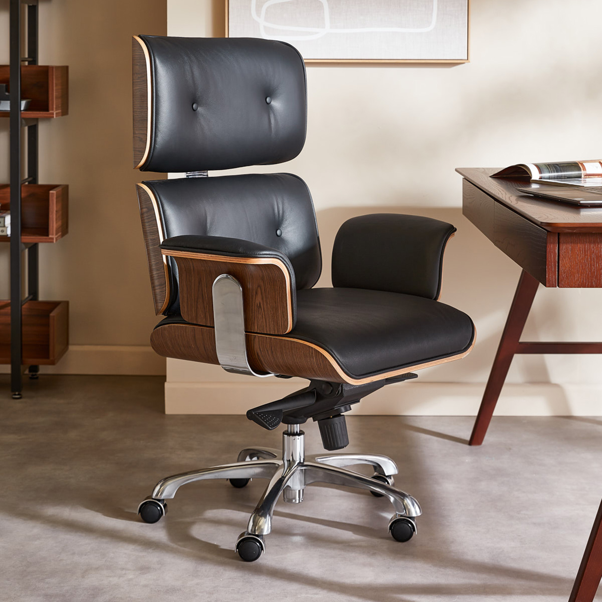Milan Direct Eames Premium Replica Leather Executive Office Chair | Temple  & Webster